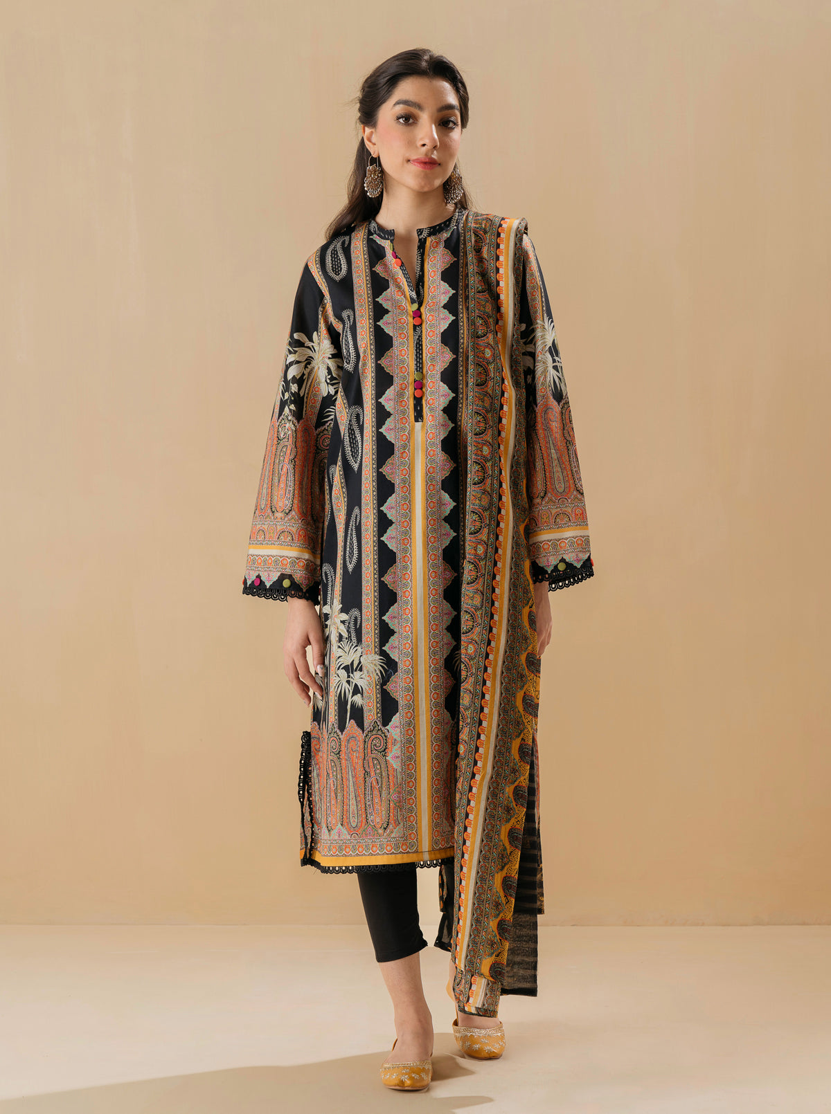 3 PIECE - PRINTED LAWN SUIT - GARDENIA ONYXMB3S22U32-RED-2000000197594-3PC