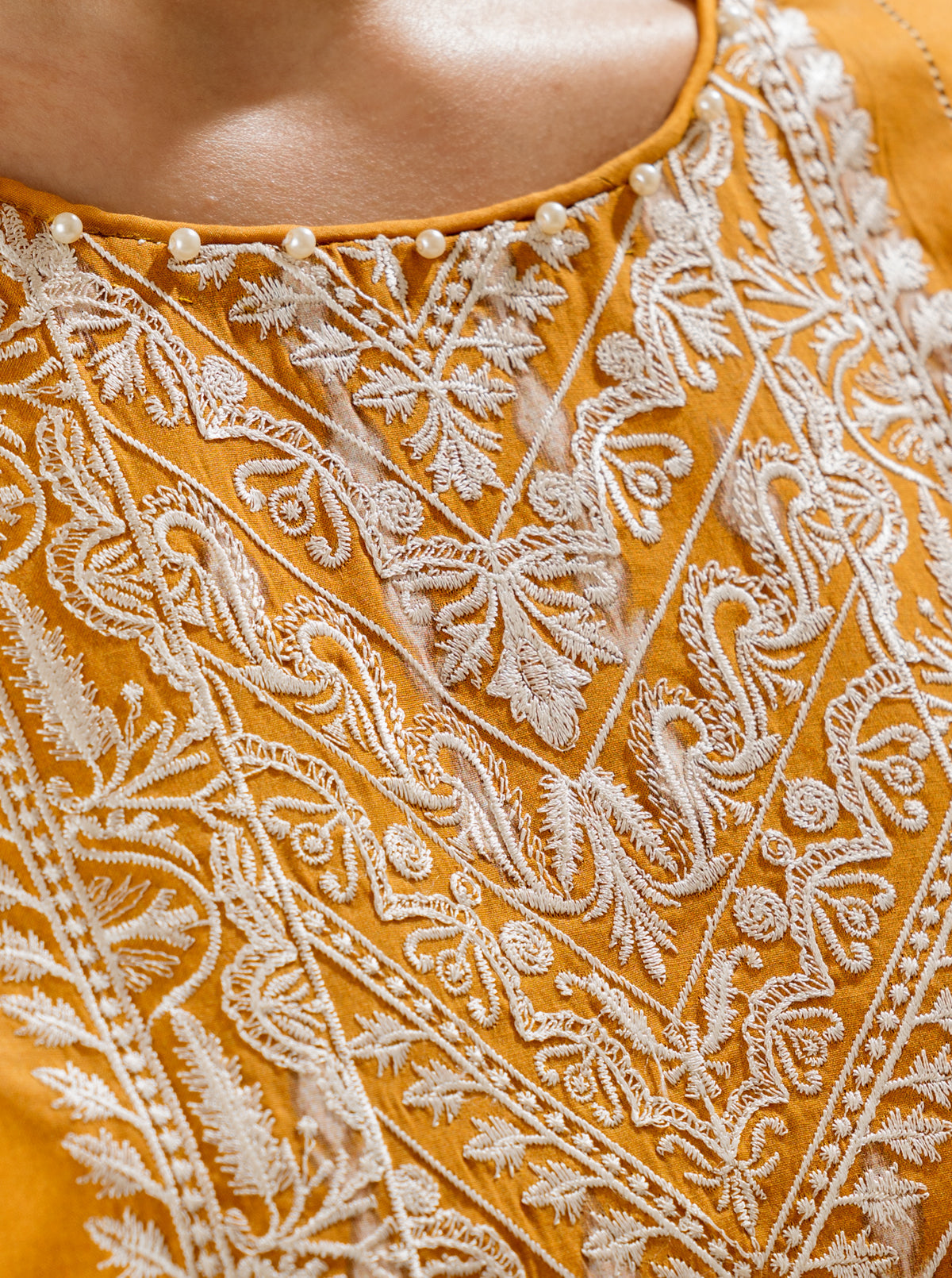 3 Piece - Embroidered Lawn Suit - Mystique Mustard