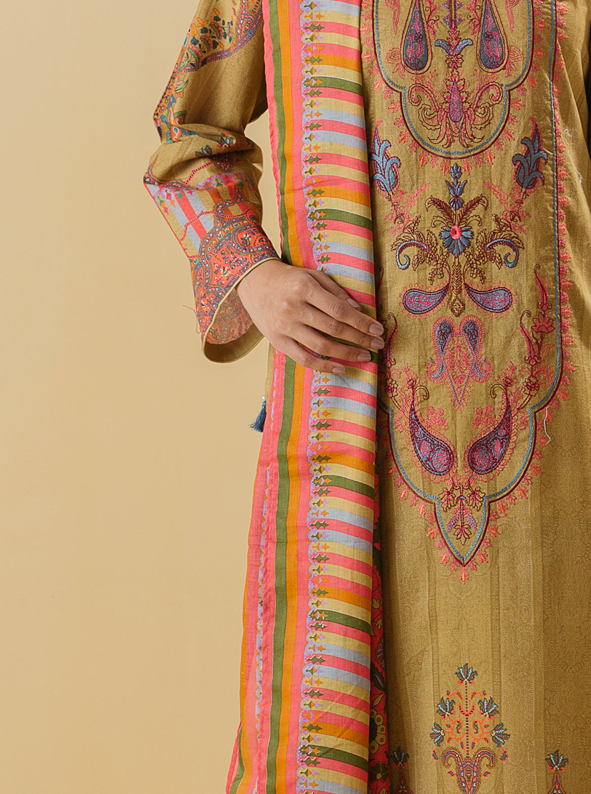 3 Piece - Embroidered Lawn Suit - Classic Craft