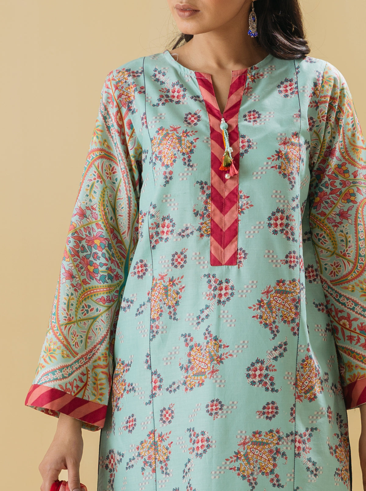 3 PIECE - PRINTED LAWN SUIT - SUMMER BREEZEMB3S22U41-BLUE-2000000197829-3PC