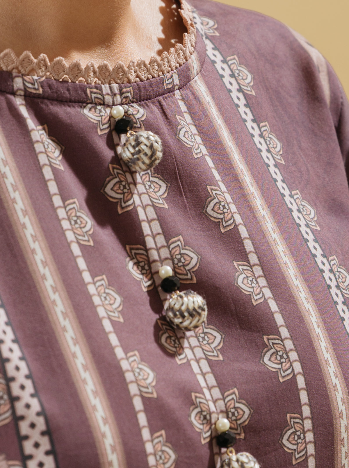 3 PIECE - PRINTED LAWN SUIT - VINTAGE HUESMB3S22U45-PURPLE-2000000197832-3PC