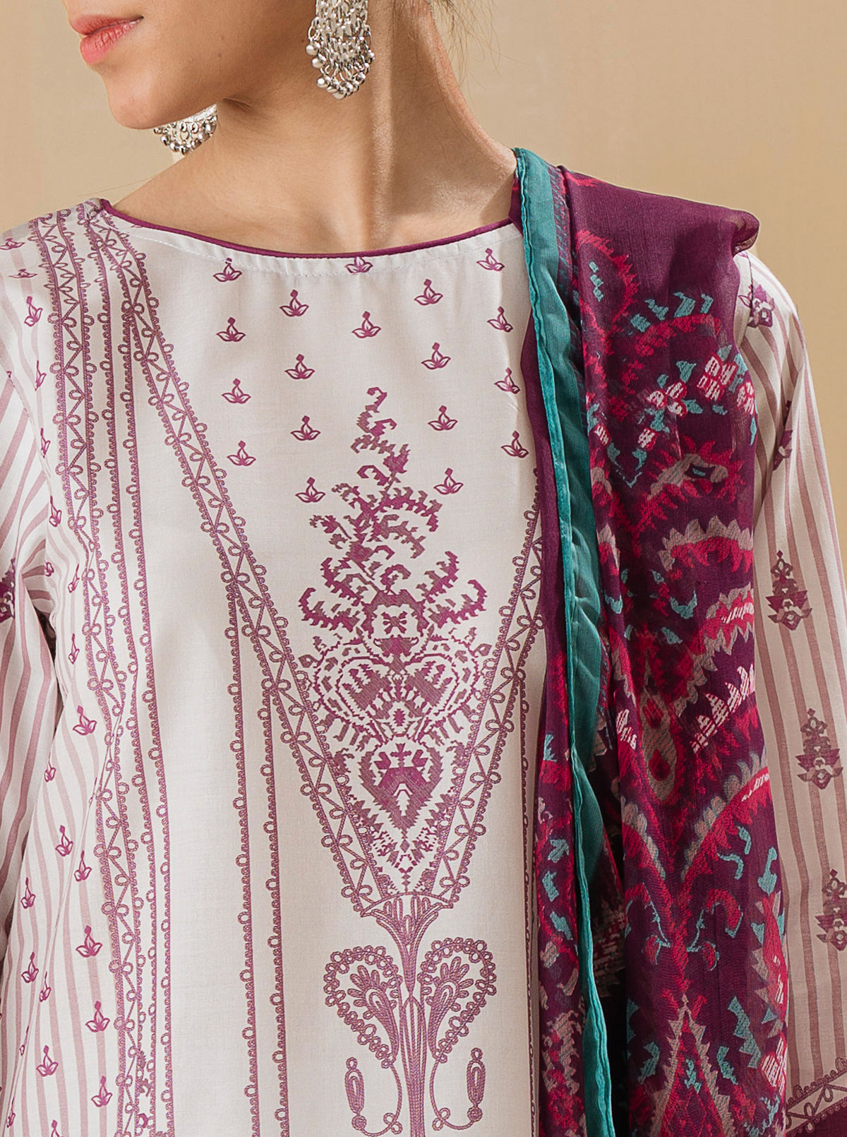 3 PIECE - PRINTED LAWN SUIT - QUARTZ GEMMB3S22U46-O-WHITE-2000000197598-3PC