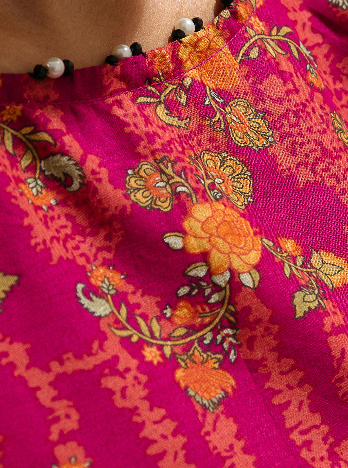 1 PIECE - PRINTED  LAWN SHIRT - AUTUMN SUNSET