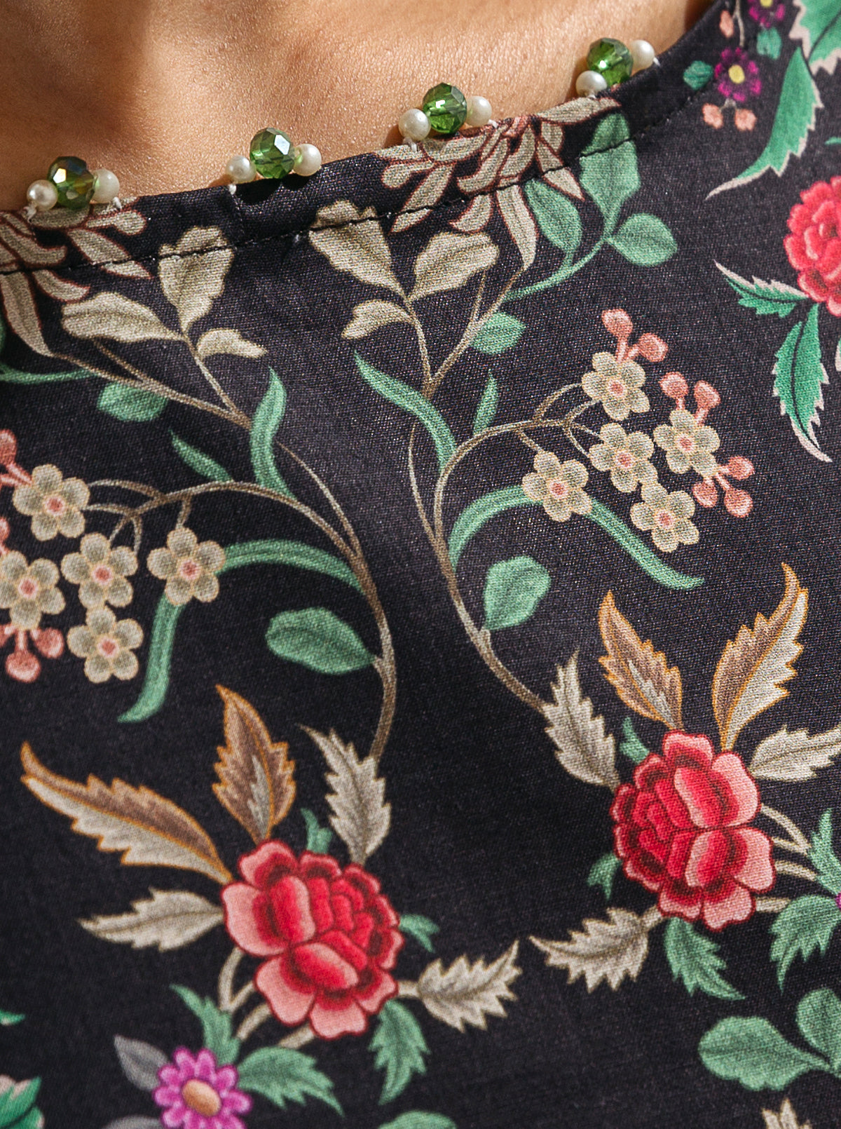 1 PIECE - PRINTED  LAWN SHIRT - MODERN ROSE