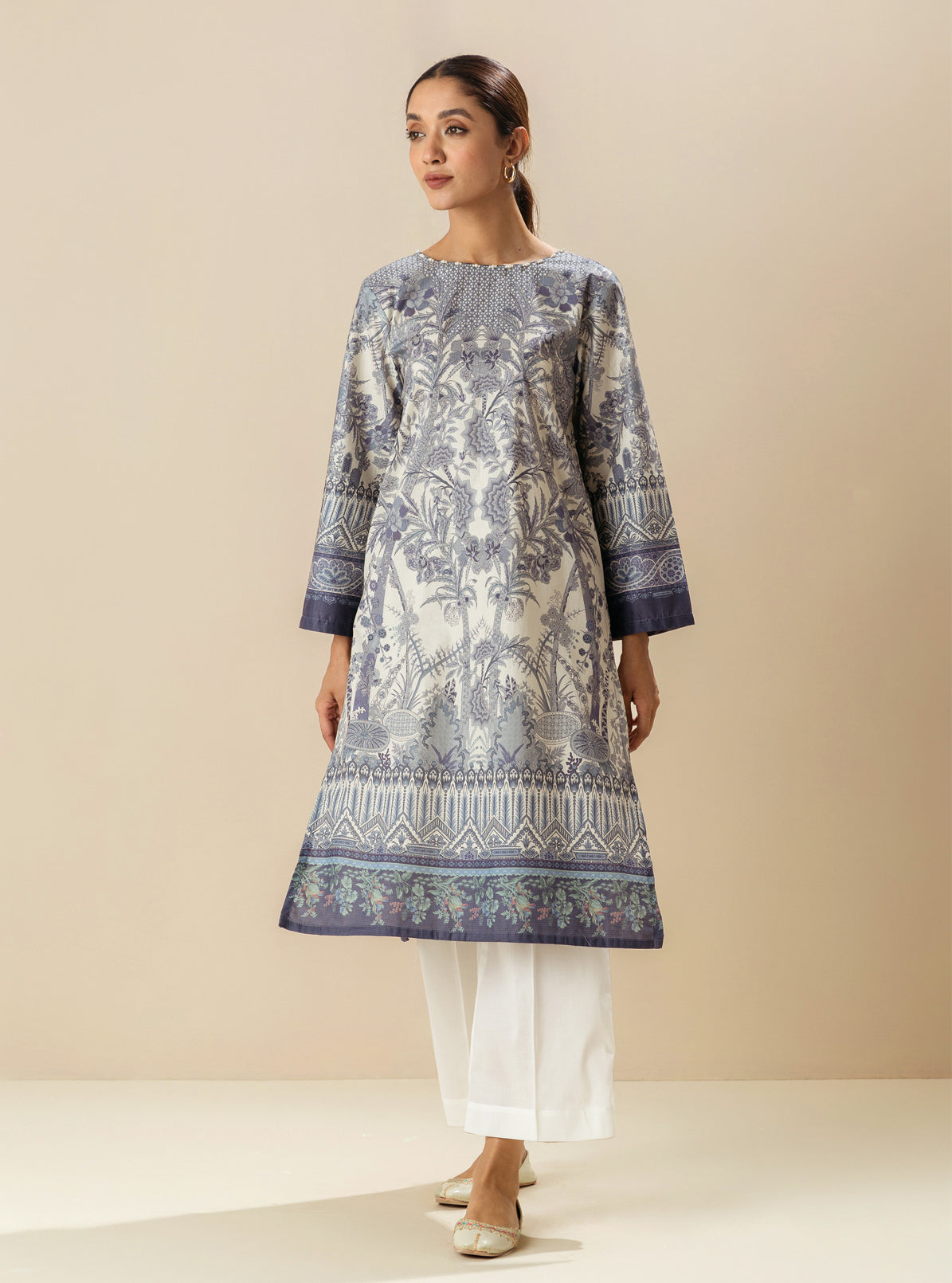 1 PIECE - PRINTED  LAWN SHIRT - CHINTZ DELICACY