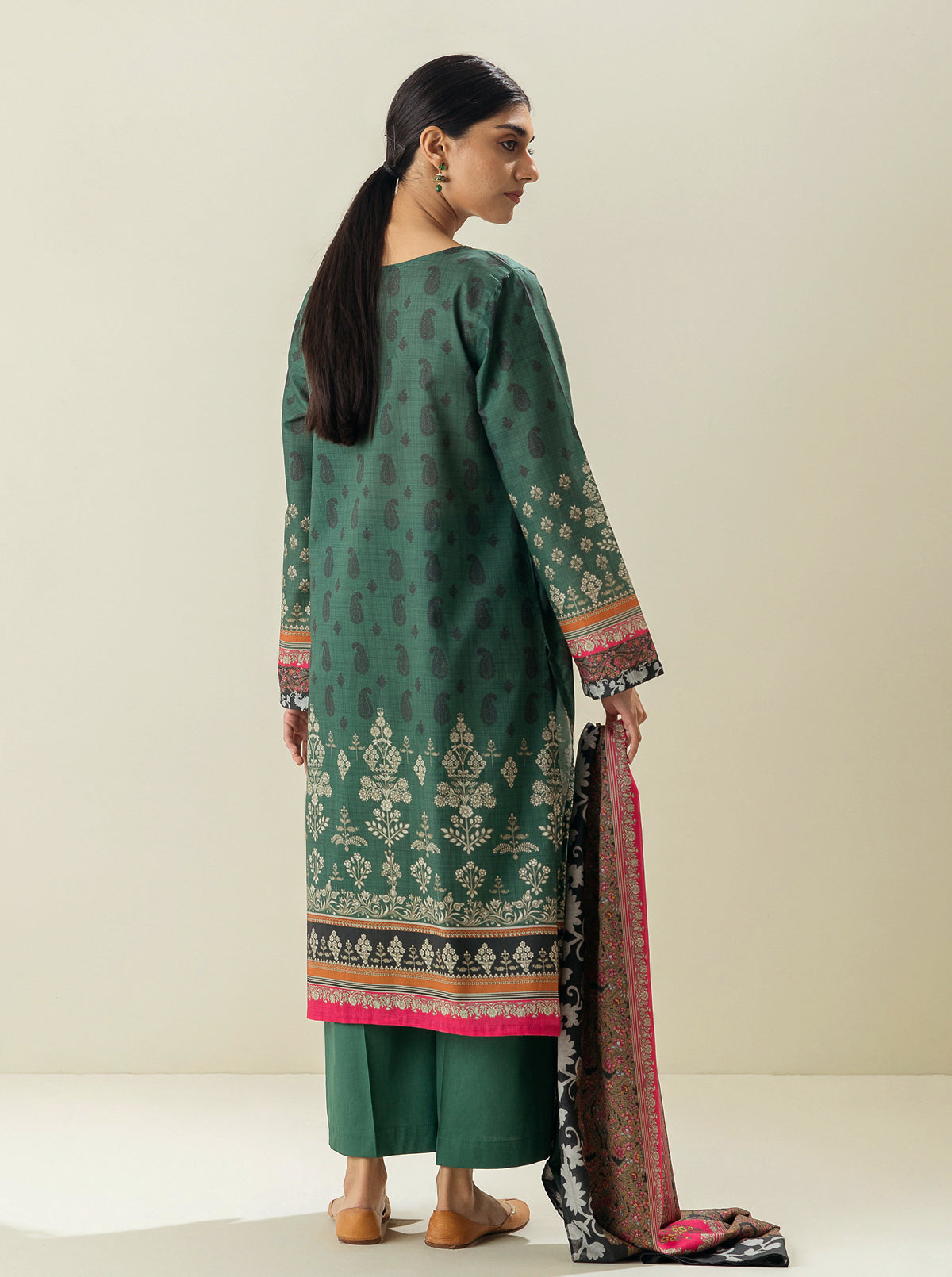 Pure Satin Embellished Izaar