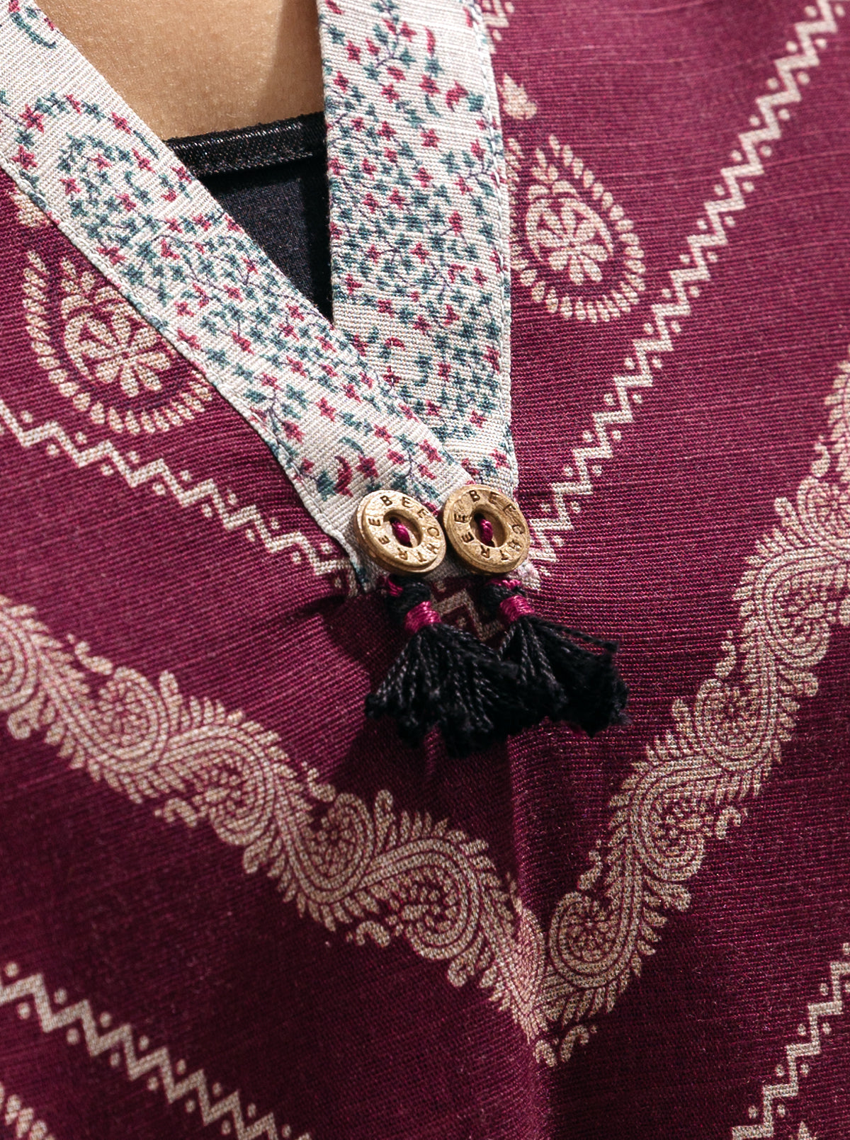 3 Piece - Printed Khaddar Suit - Dried Thyme