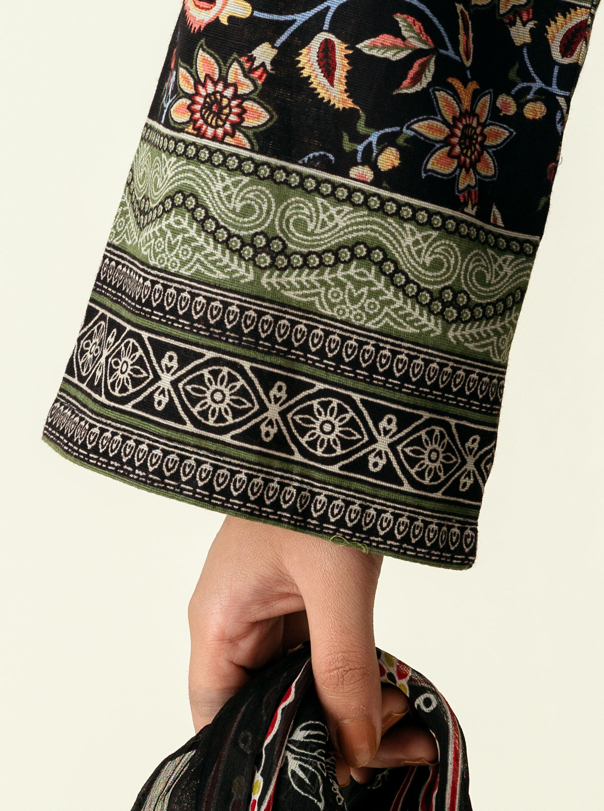 3 Piece - Embroidered Khaddar Suit - Auburn