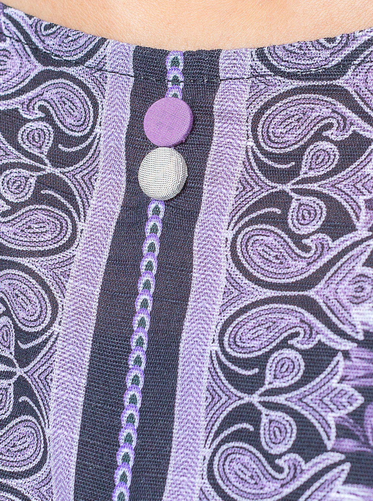 1 PIECE - PRINTED KHADDAR SHIRT - EBONY SHAFT