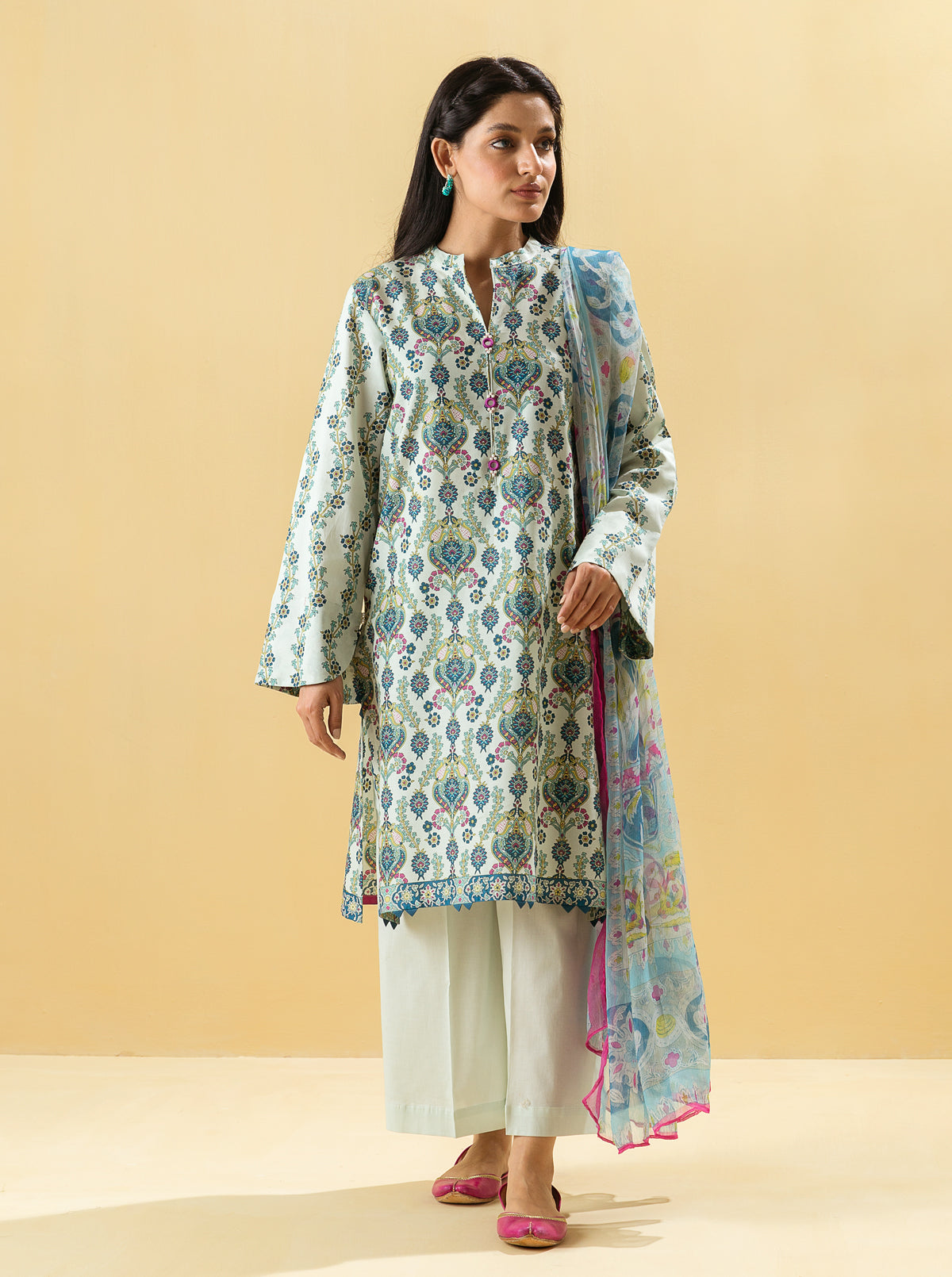 2 PIECE - PRINTED LAWN SUIT - FLOURITE CHARMSMB4S22U16-MULTI-2000000200781-2PC