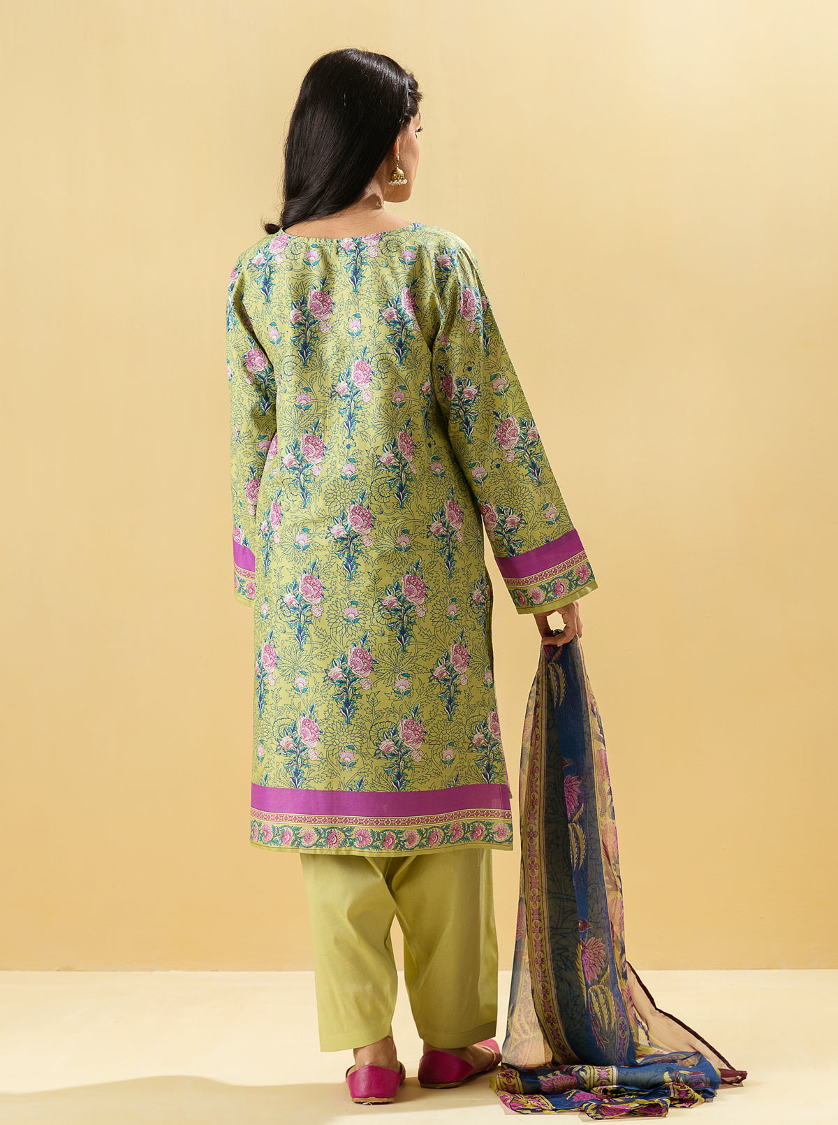 2 PIECE - PRINTED LAWN SUIT - CHROMATIC SPREE