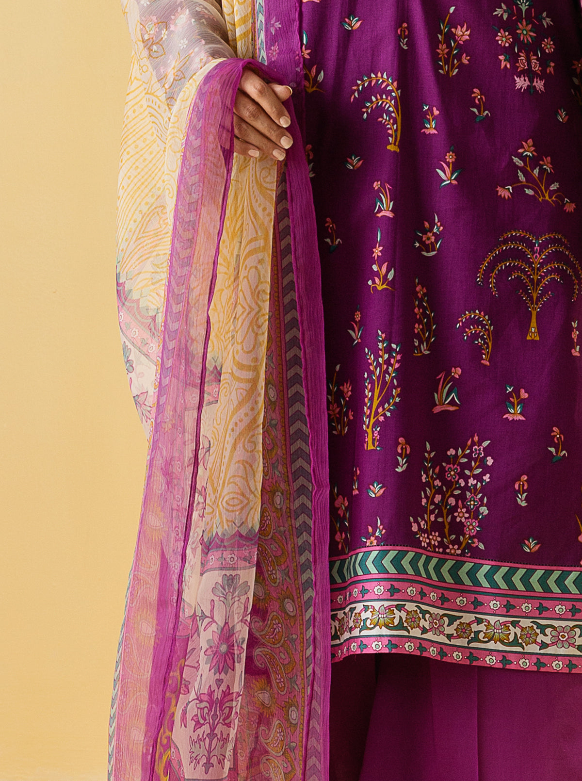 2 PIECE - PRINTED LAWN SUIT - IMPERIAL PLUMMB4S22U22-PURPLE-2000000200785-2PC