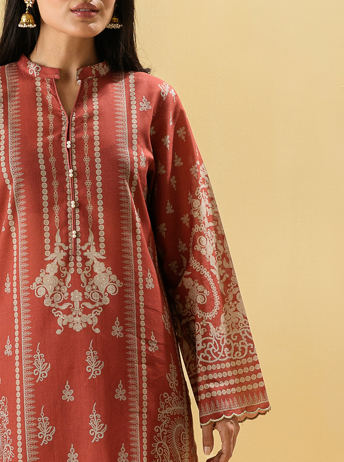 3 PIECE - PRINTED LAWN SUIT - DELICATE DECO