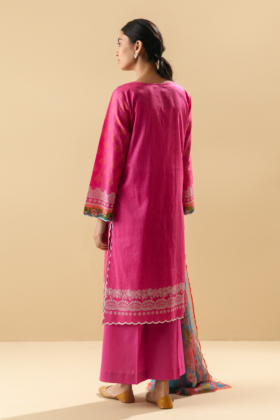 3 Piece - Printed Lawn Suit - Enchanted Camellia