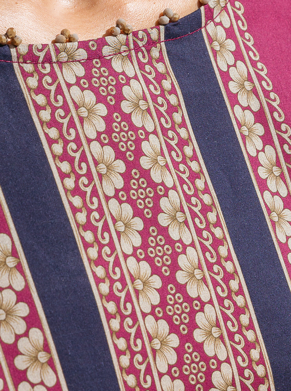 1 PIECE - PRINTED LAWN SHIRT - GRAPE FLAMBZ