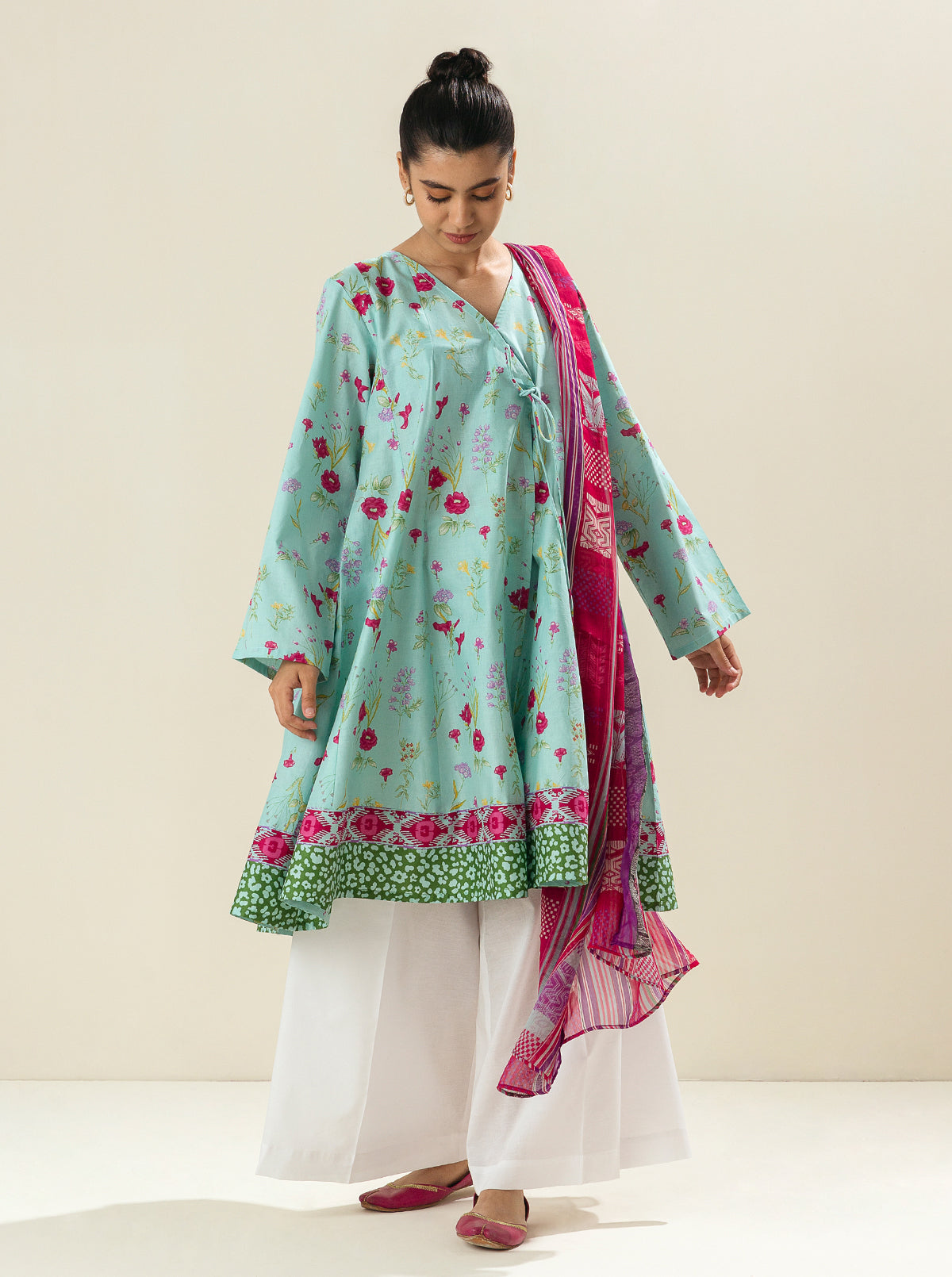 2 Piece - Printed Lawn Suit - Sprinkle Sky