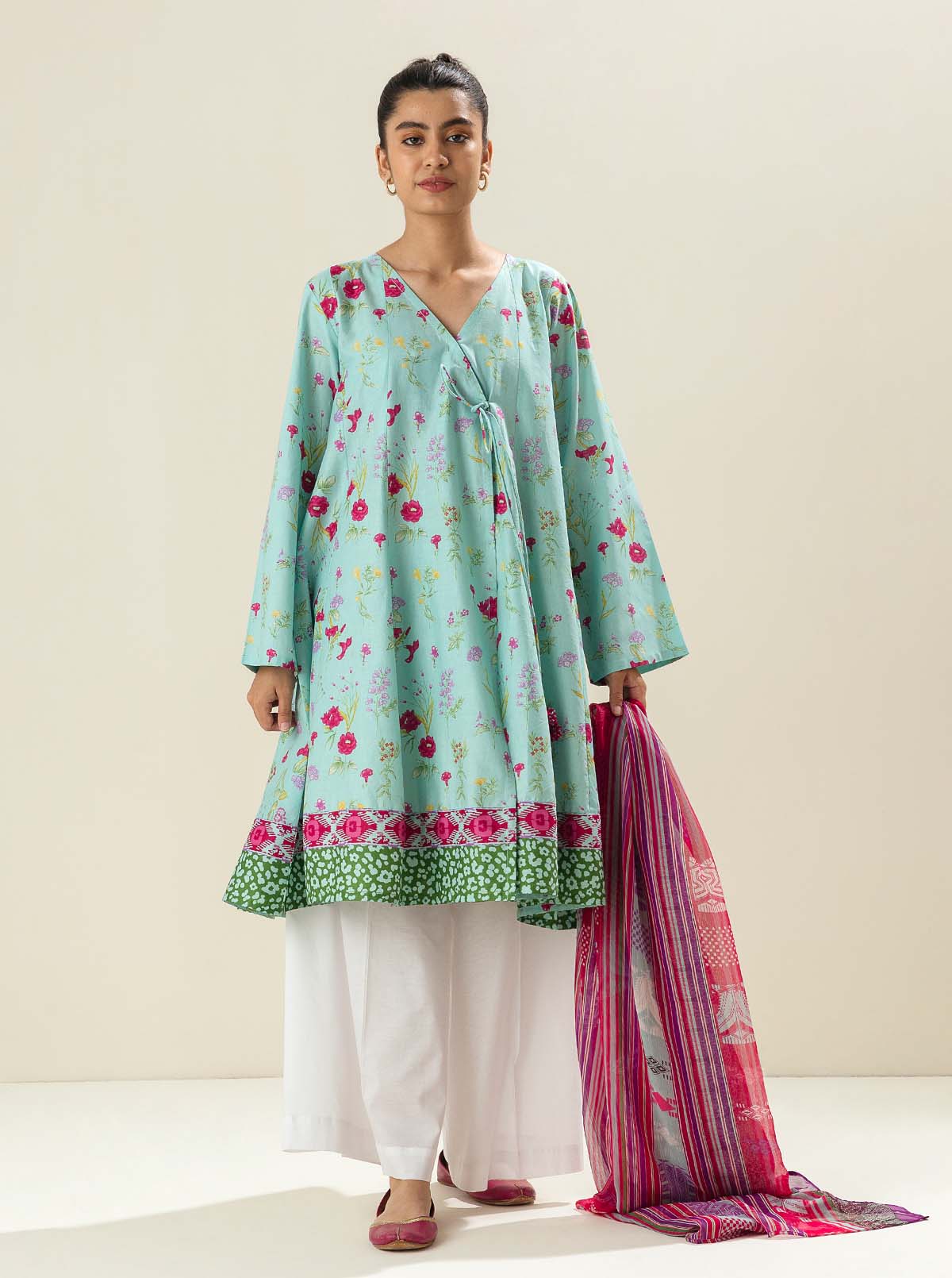 2 Piece - Printed Lawn Suit - Sprinkle Sky