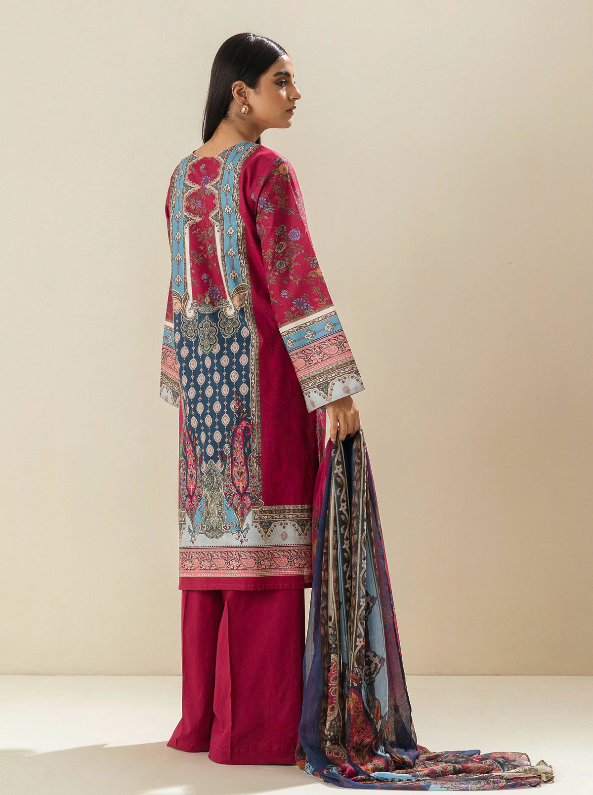 3 Piece - Embroidered Lawn Suit - Granita Spring