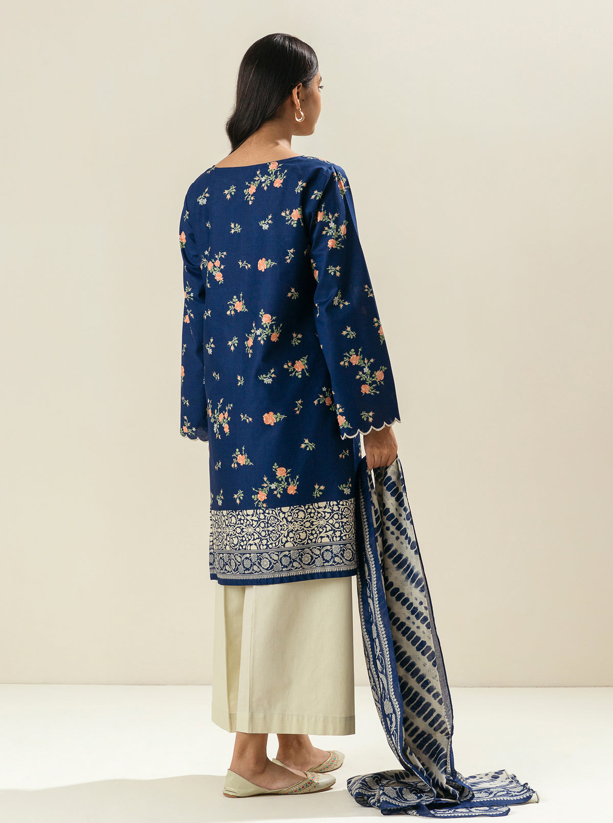 2 Piece - Embroidered Lawn Suit - Blueberry Crush