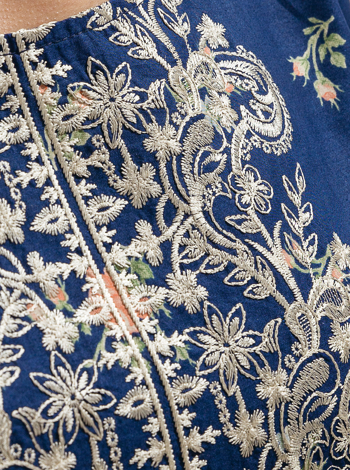 2 Piece - Embroidered Lawn Suit - Blueberry Crush