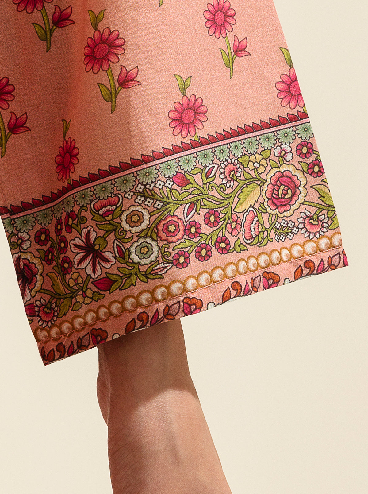3 Piece - Printed Lawn Suit - Rose Of Sharon