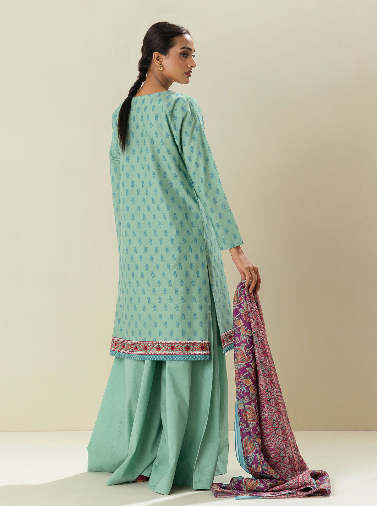 2 Piece - Embroidered Lawn Suit - Soothing Sea