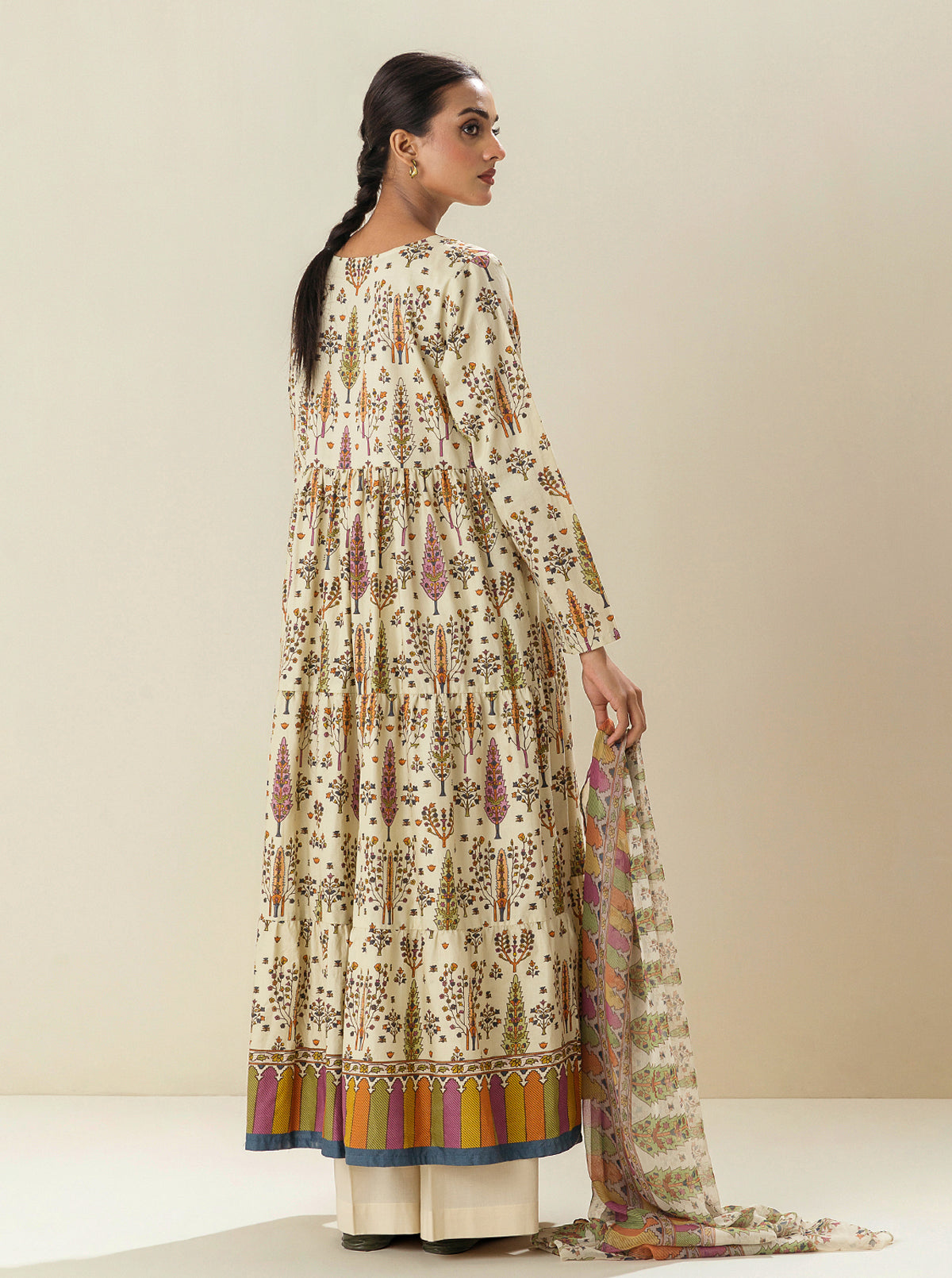 2 Piece - Printed Lawn Suit - Fragrant Foliage (Unstitched)