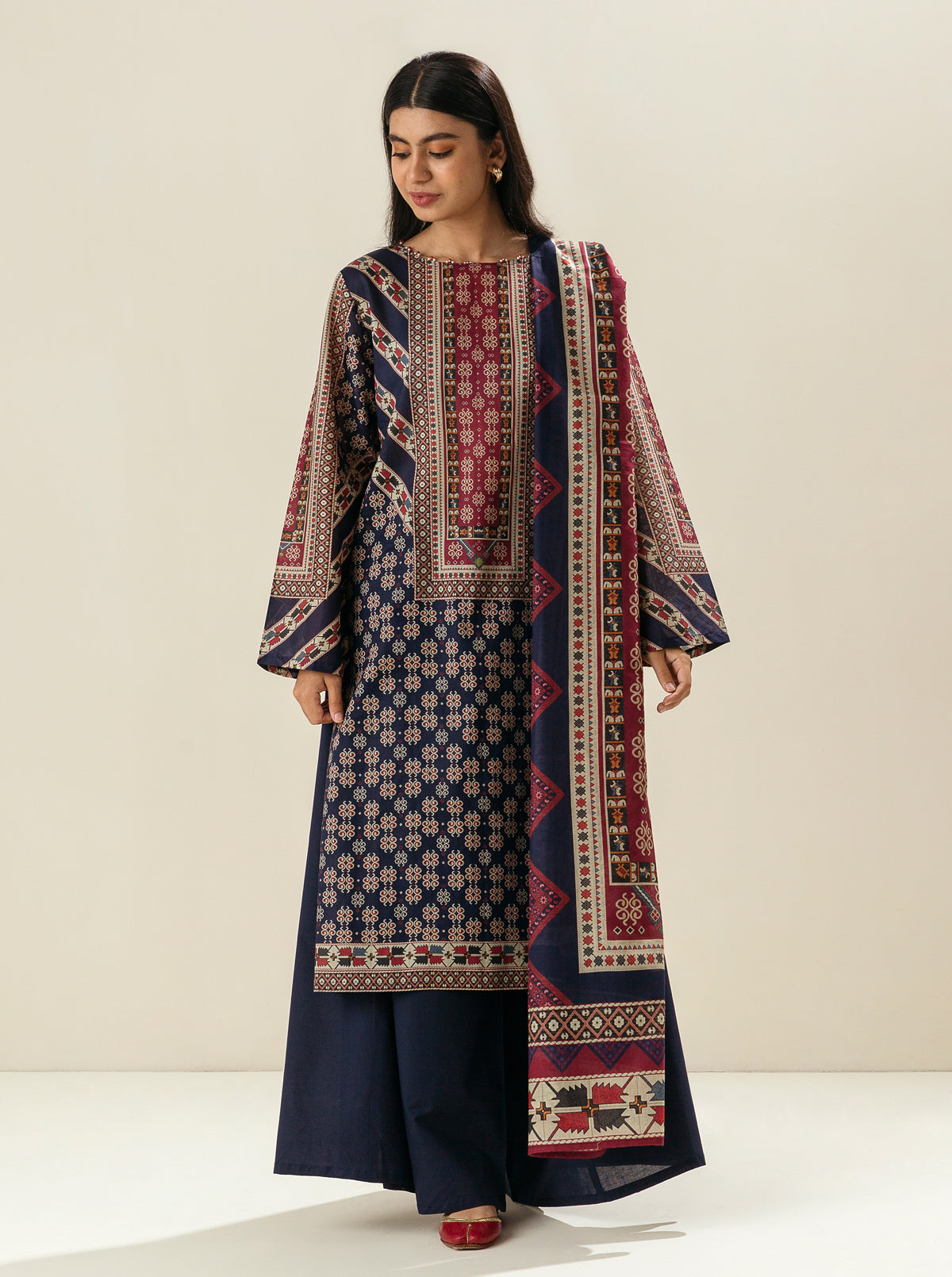 3 Piece - Printed Lawn Suit - Tribal Fest