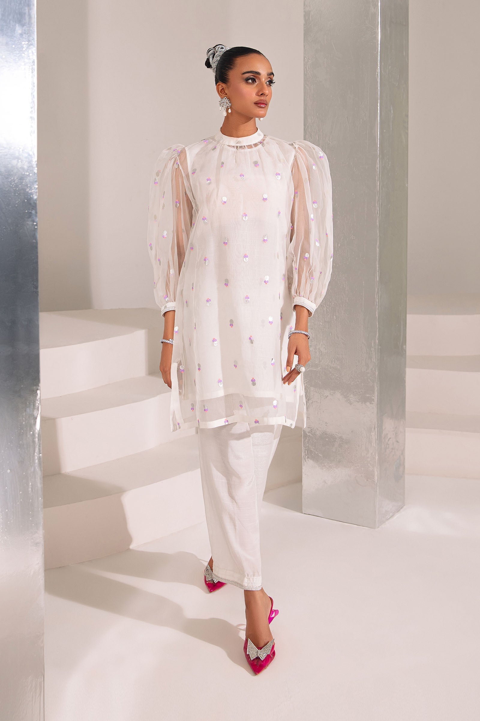 2 Piece Shirt with Culottes pants