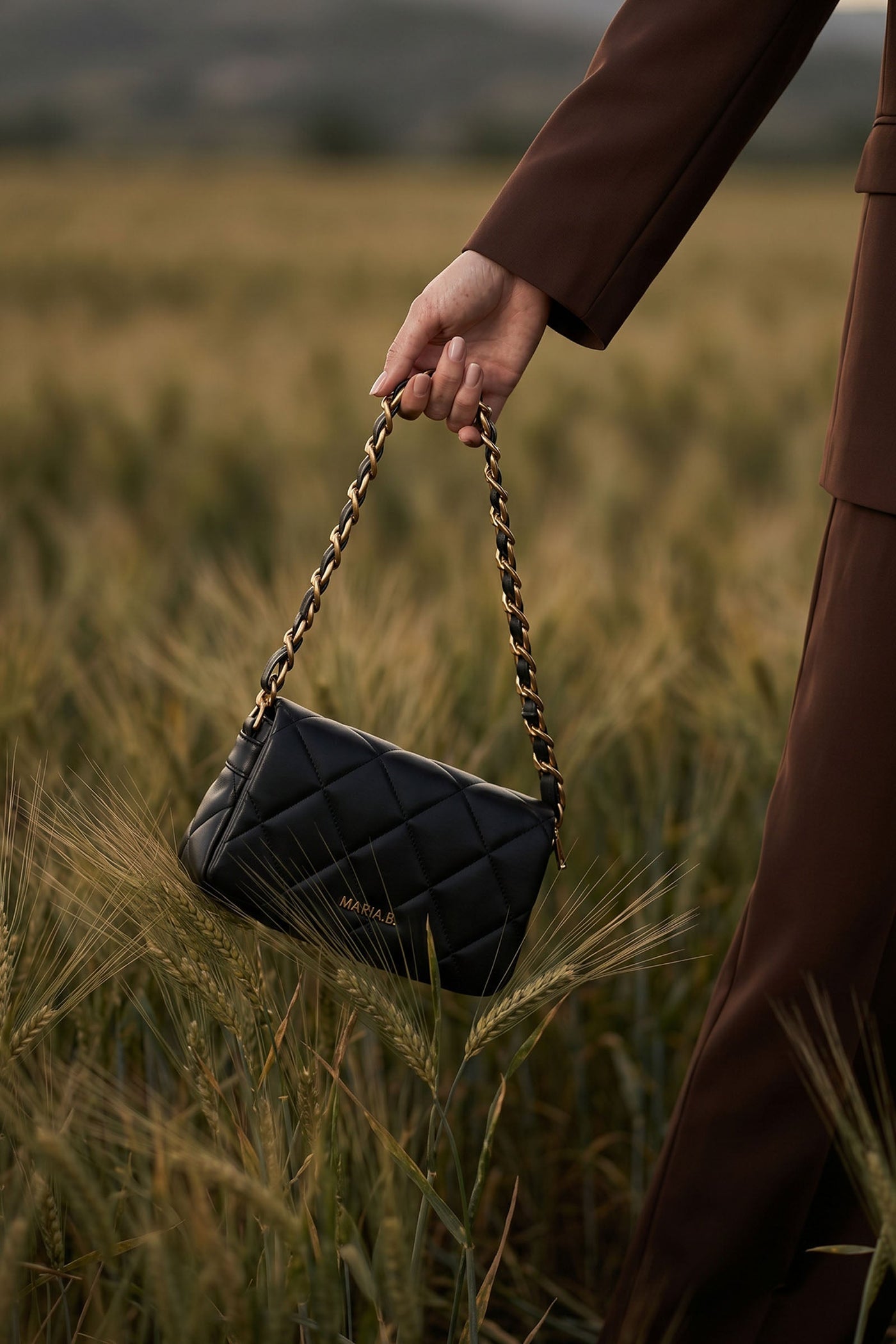 Quilted Messenger Bag