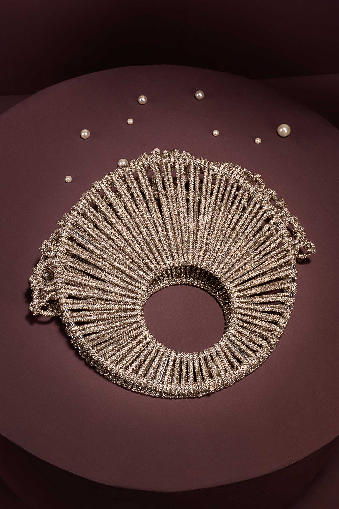 Crystal Crescent Clutch