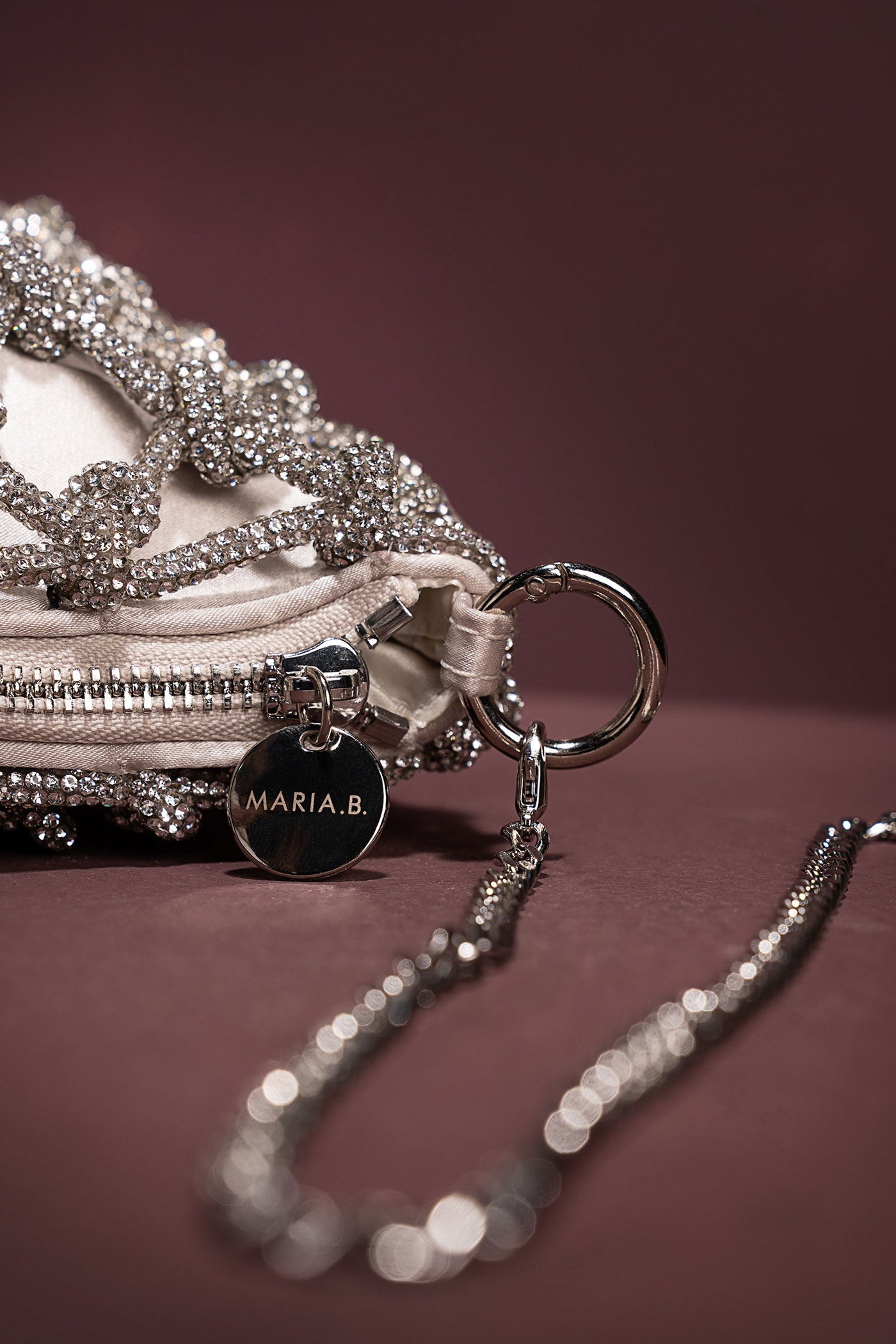 Crystals Knotted Bag