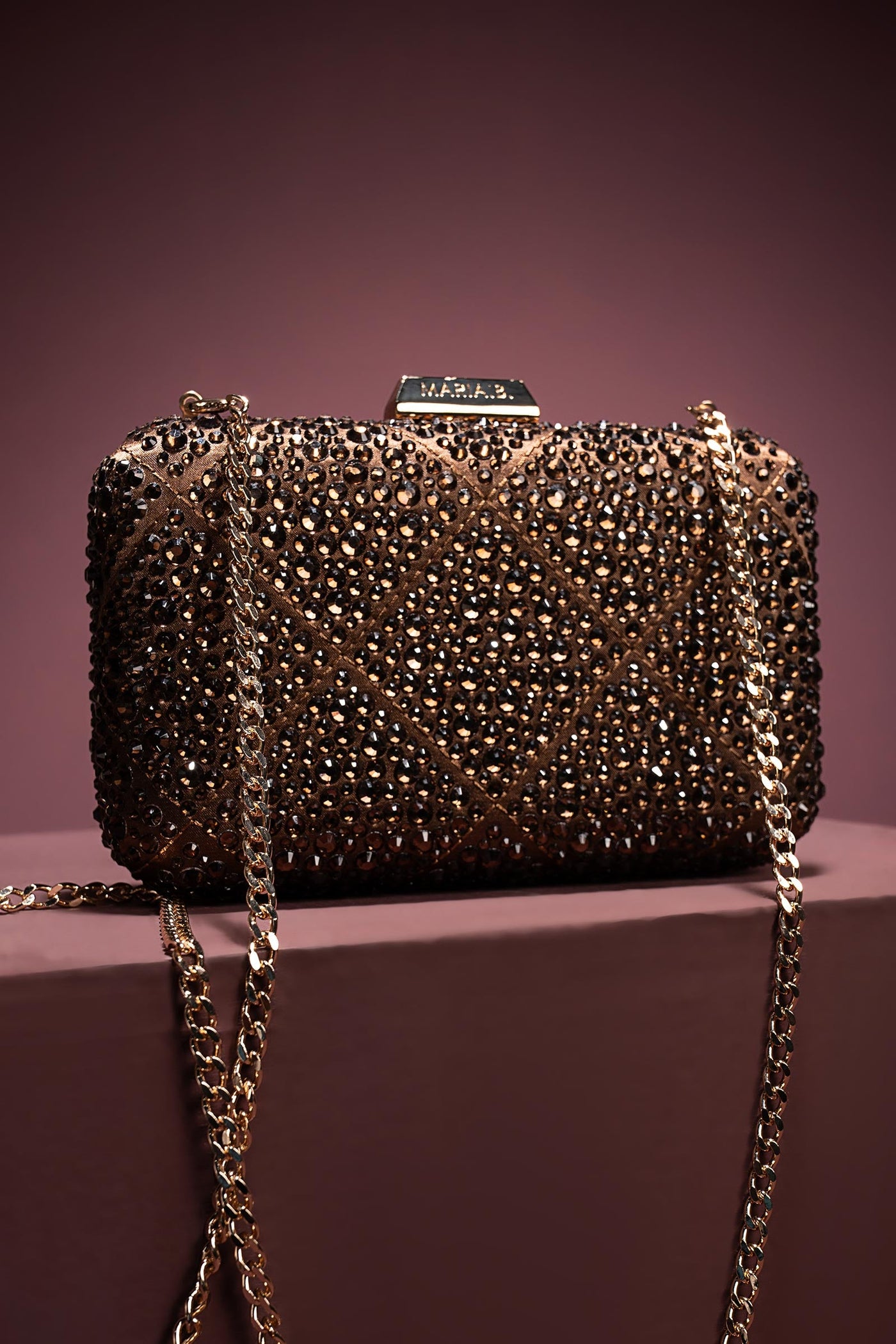 Shimmery Boxy Clutch