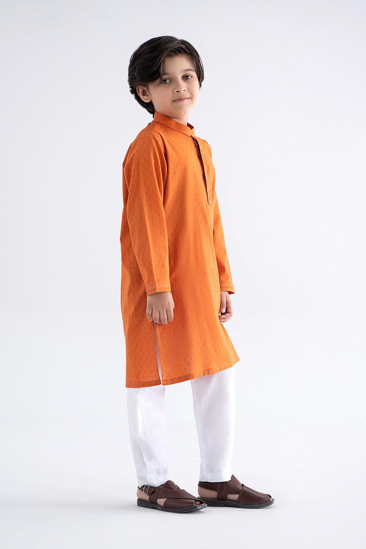 Embroidered Jacquard Kurta