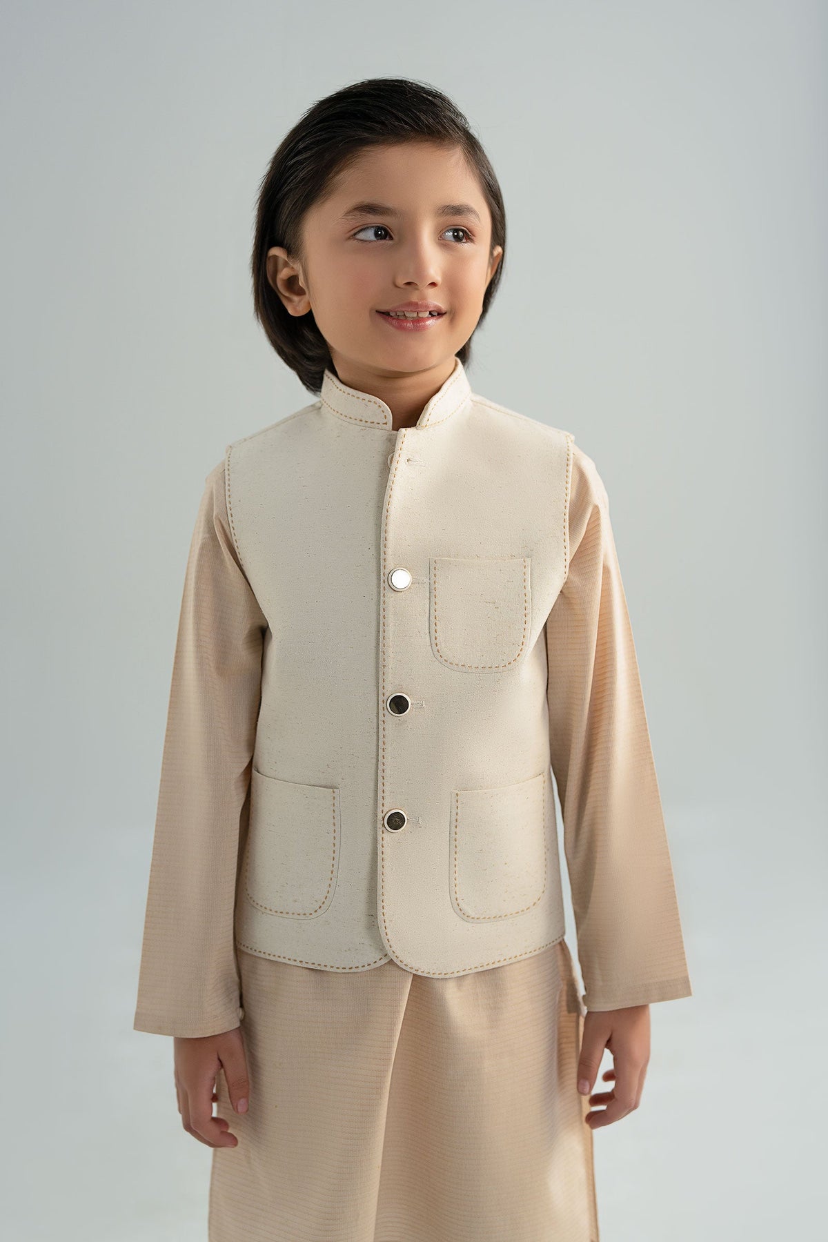 Natural Karandi Waistcoat