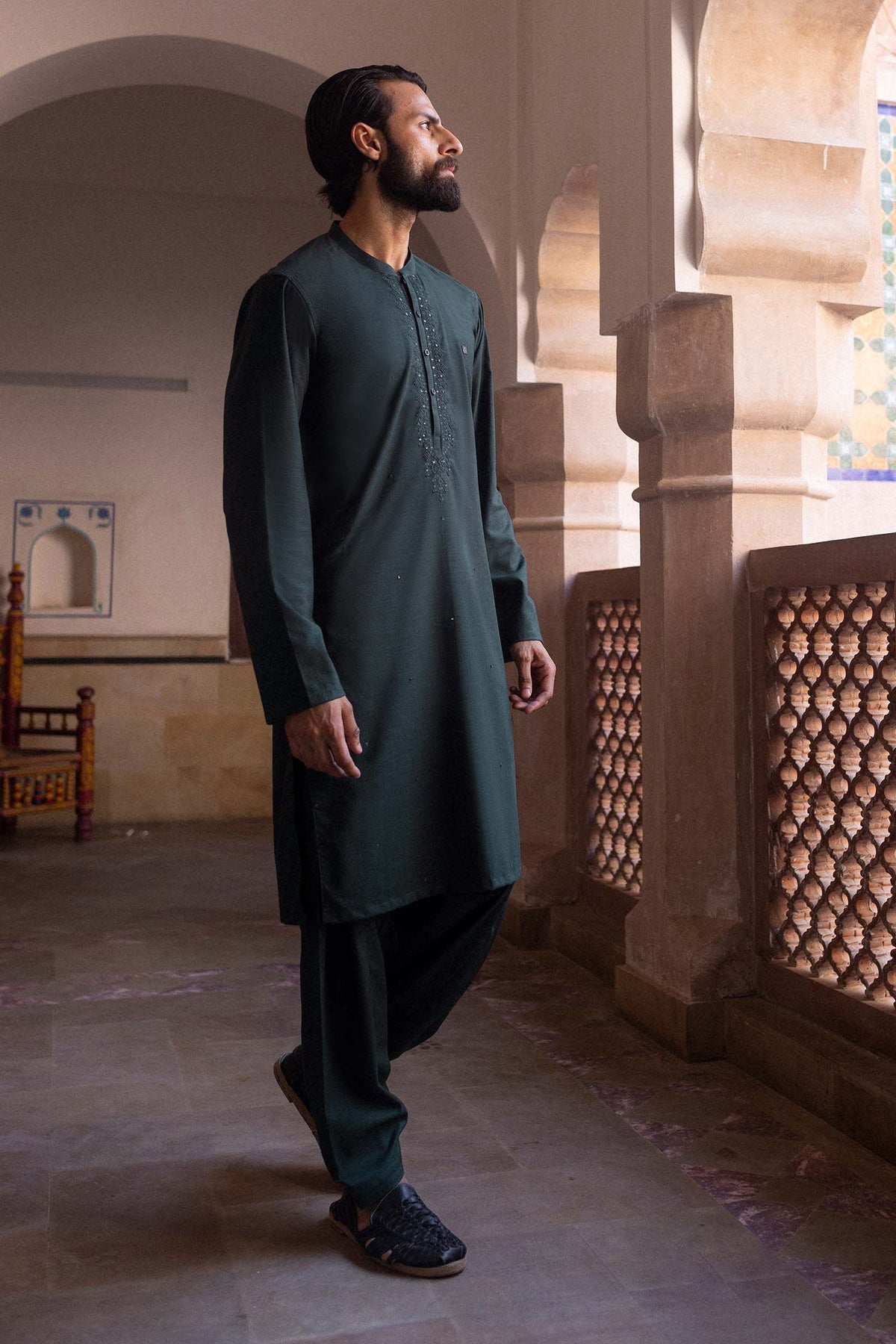 2 Piece Blended Khaddar Suit