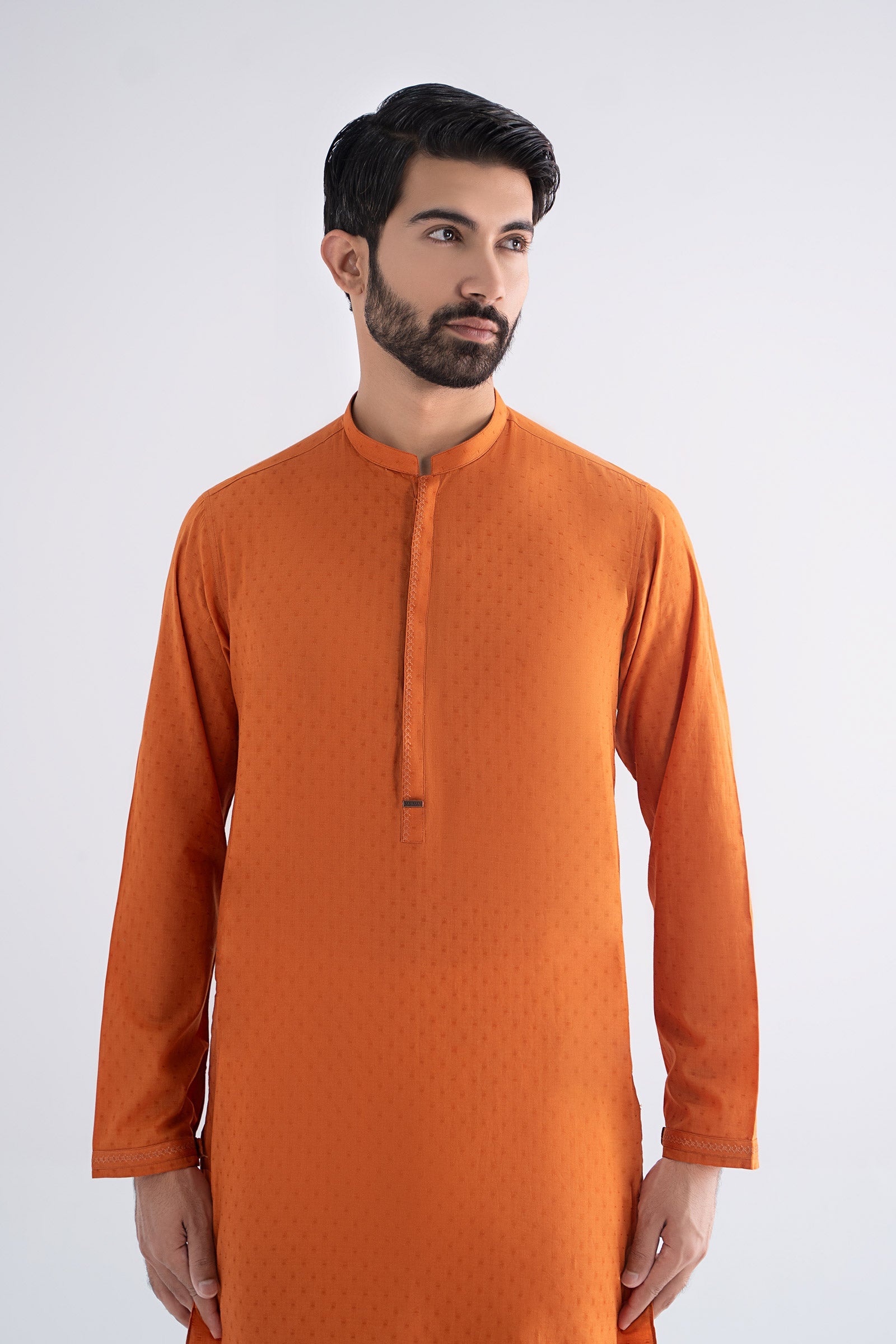 Embroidered Jacquard Kurta