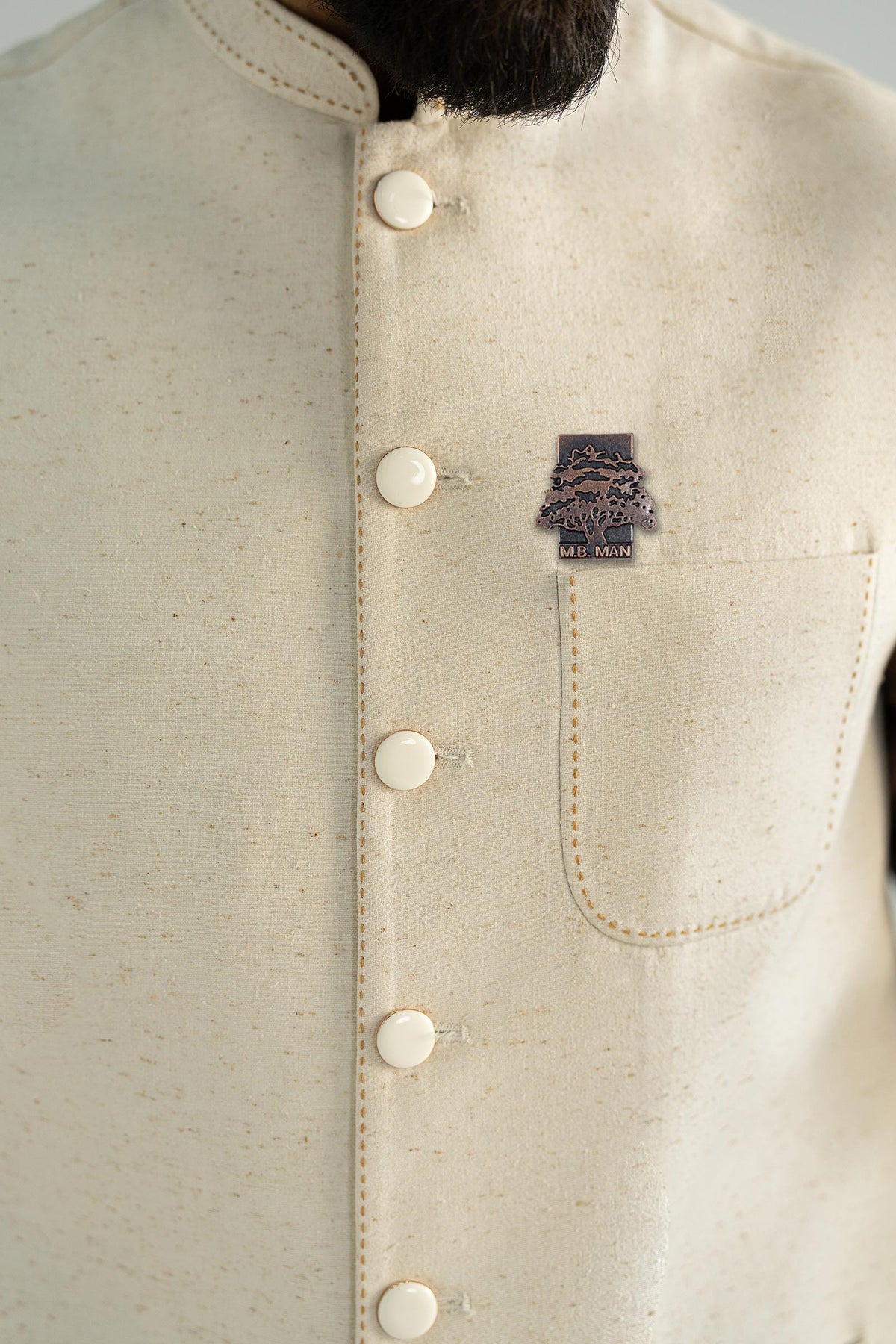 Natural Karandi Waistcoat