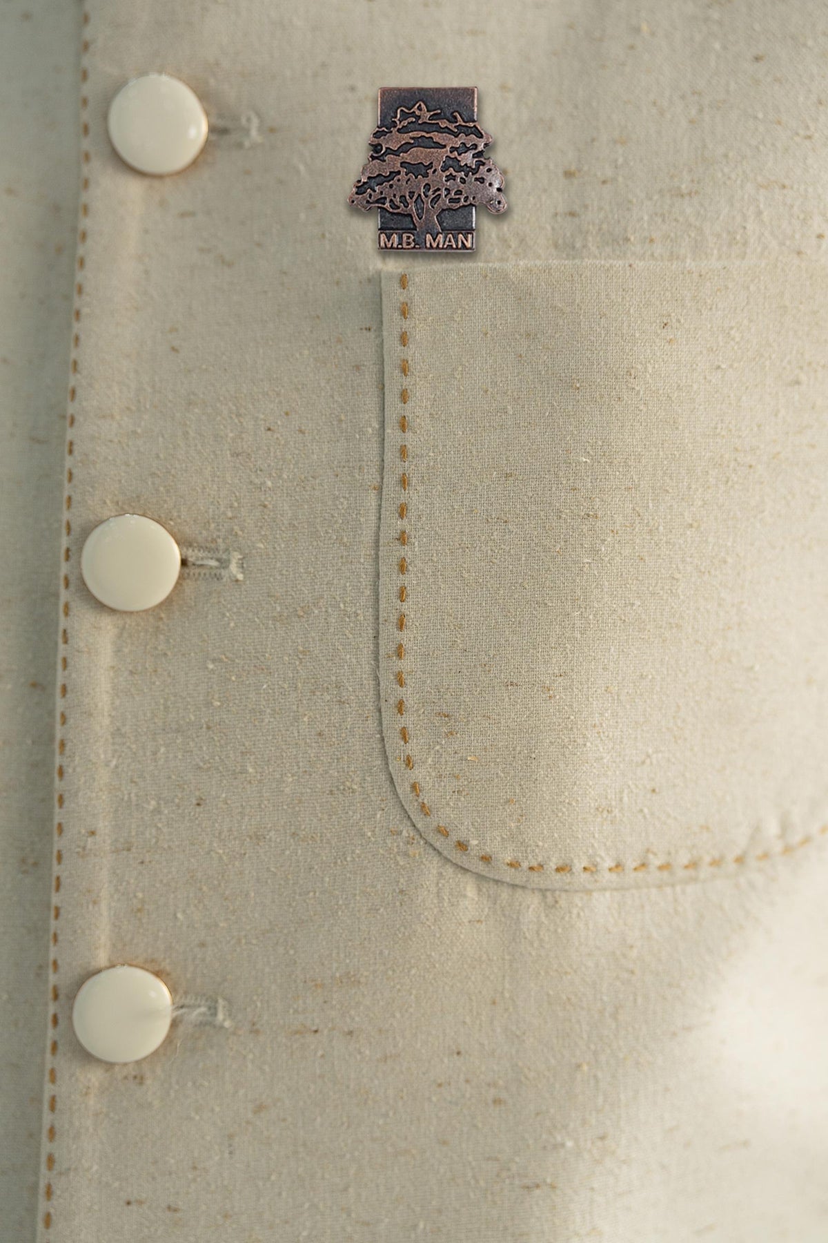 Natural Karandi Waistcoat
