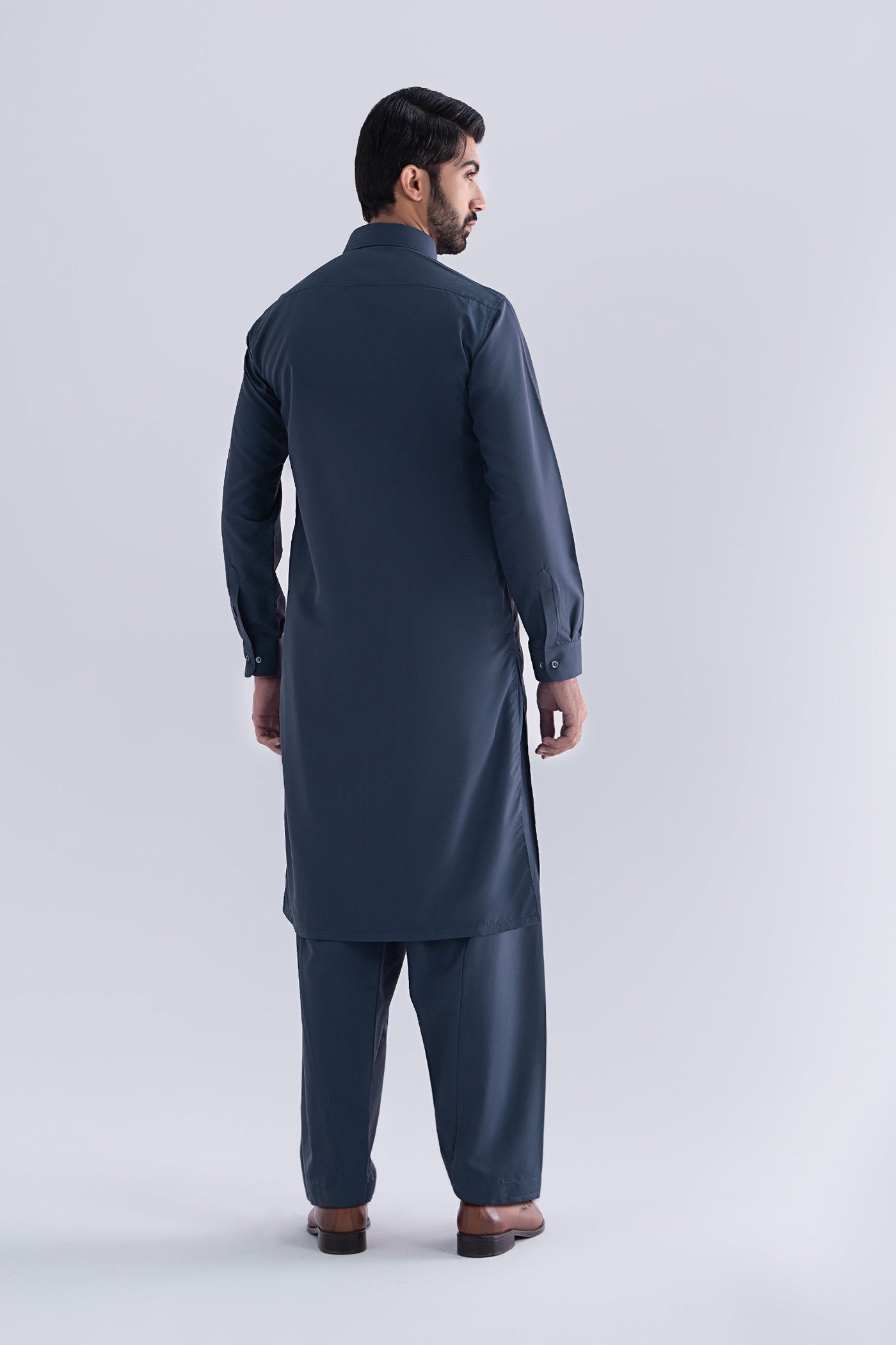 2 Piece Embroidered Blended Suit