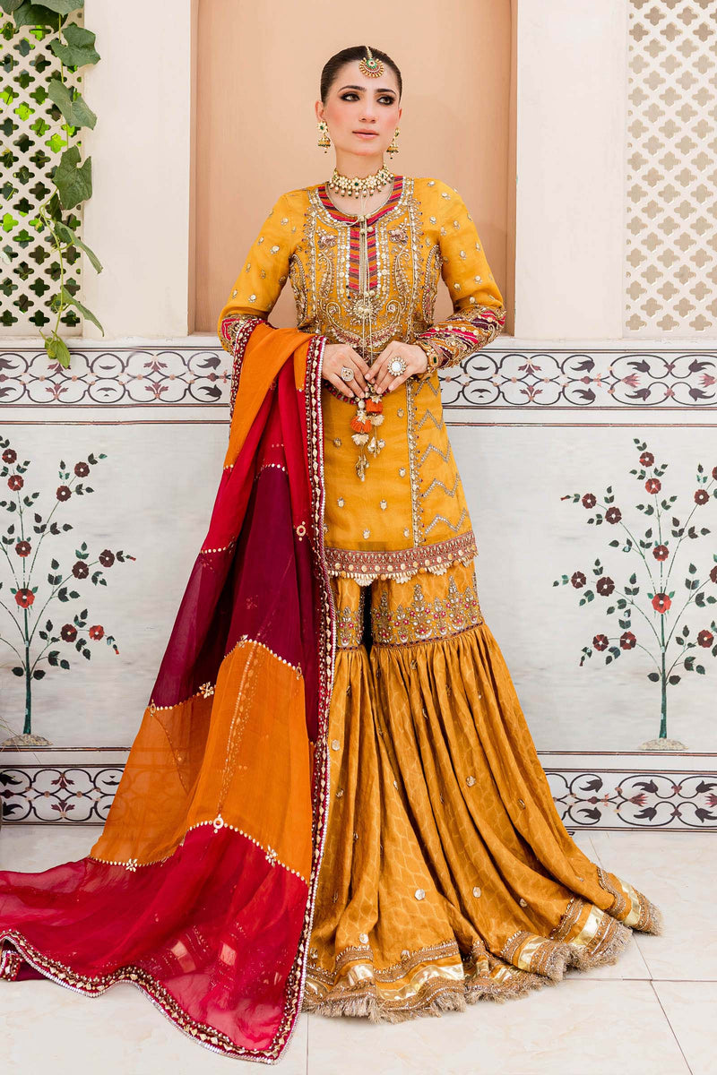 Maria B. Couture Mustard Yellow Mc-905
