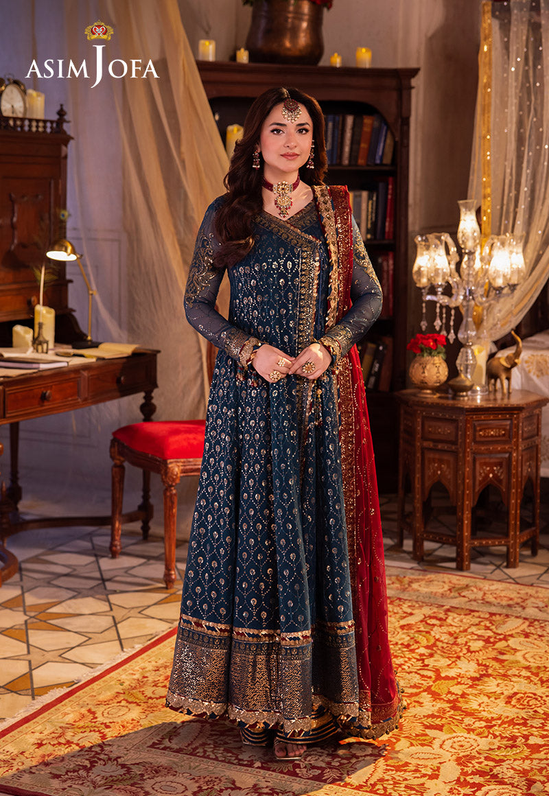 AJCRD-06 EMBROIDERED CHIFFON STITCHED 2 PCS