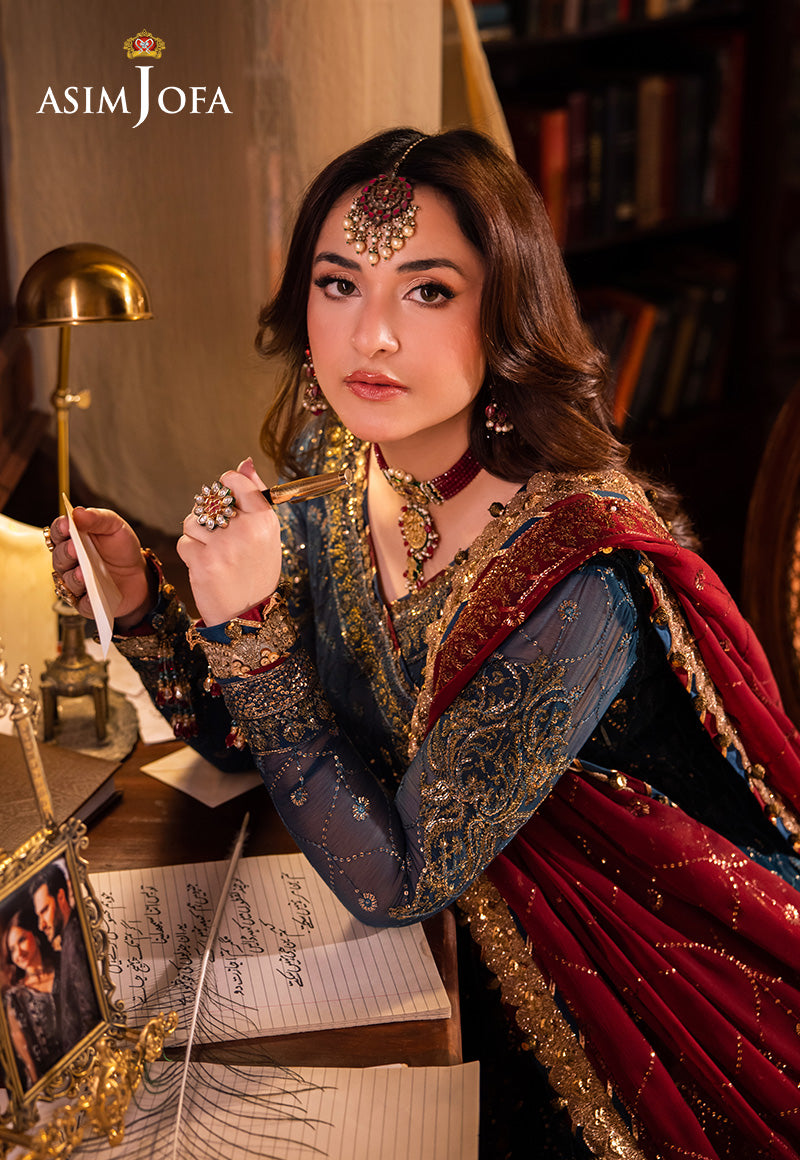 AJCRD-06 EMBROIDERED CHIFFON STITCHED 2 PCS