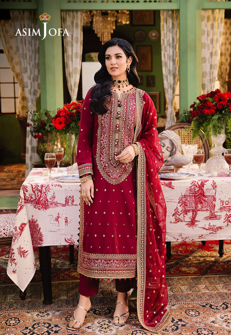AJLP-06 EMBROIDERED TWISTED LAWN 3PCS