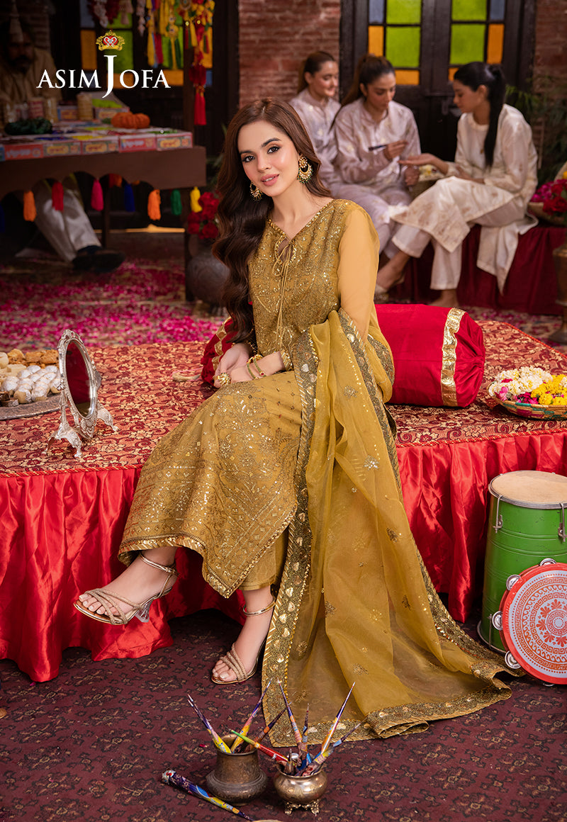 AJEMD-22 EMBROIDERED ORGANZA 3 PCS