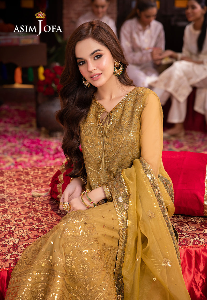 AJEMD-22 EMBROIDERED ORGANZA 3 PCS
