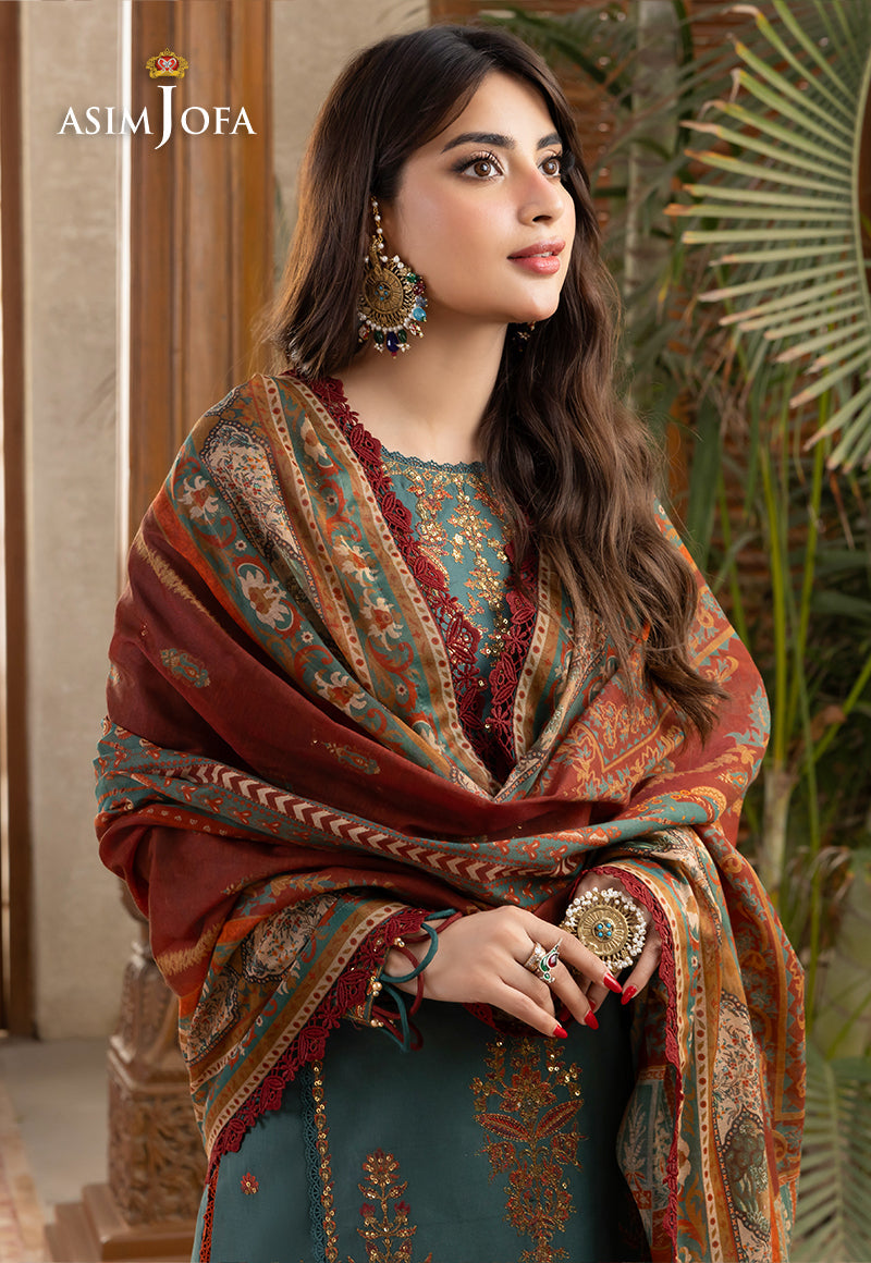 AJRW-32 DESIGNERS STITCHED EMBROIDERED PREMIUM WINTER COTTON 3 PCS