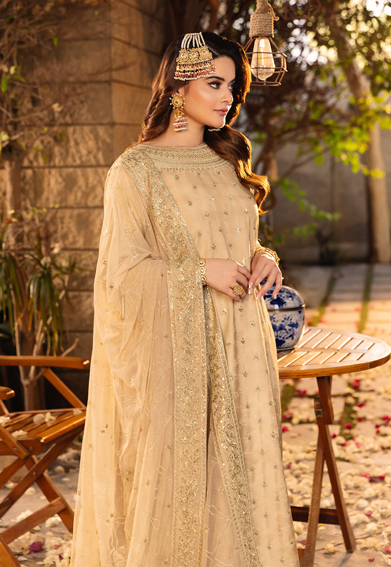AJSMD-45 EMBROIDERED POLY LAWN STITCHED 3 PCS