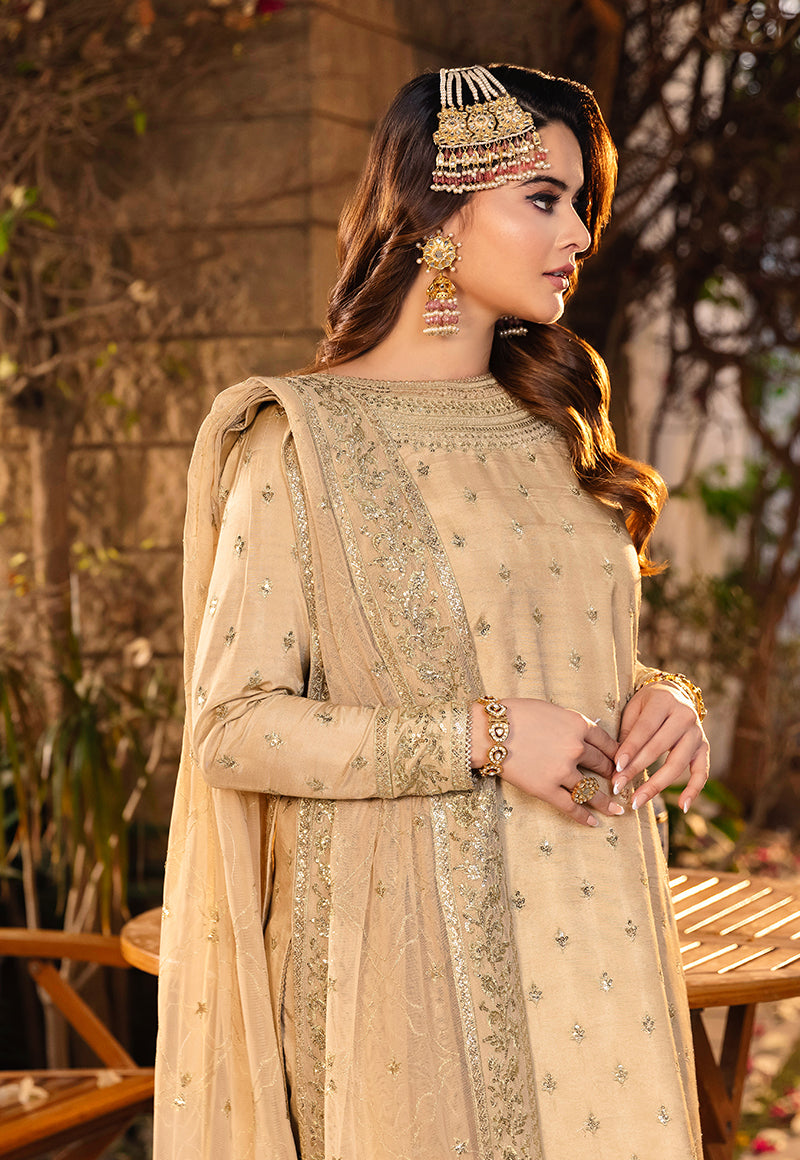 AJSMD-45 EMBROIDERED POLY LAWN STITCHED 3 PCS