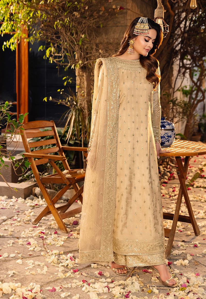 AJSMD-45 EMBROIDERED POLY LAWN STITCHED 3 PCS